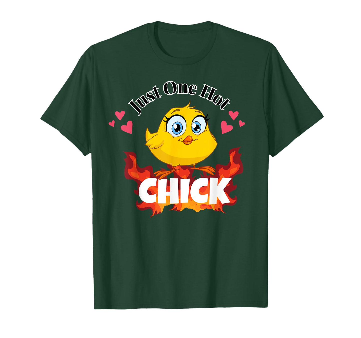 Just One Hot Chick Funny Chicken Easter Pun T-Shirt