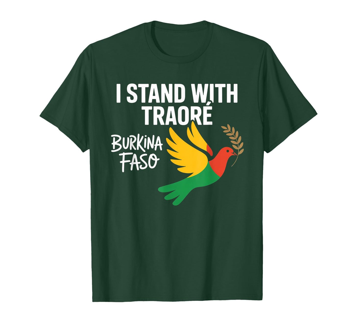 I Stand With Burkina Faso-Ibrahim Traoré Retro Bird T-Shirt
