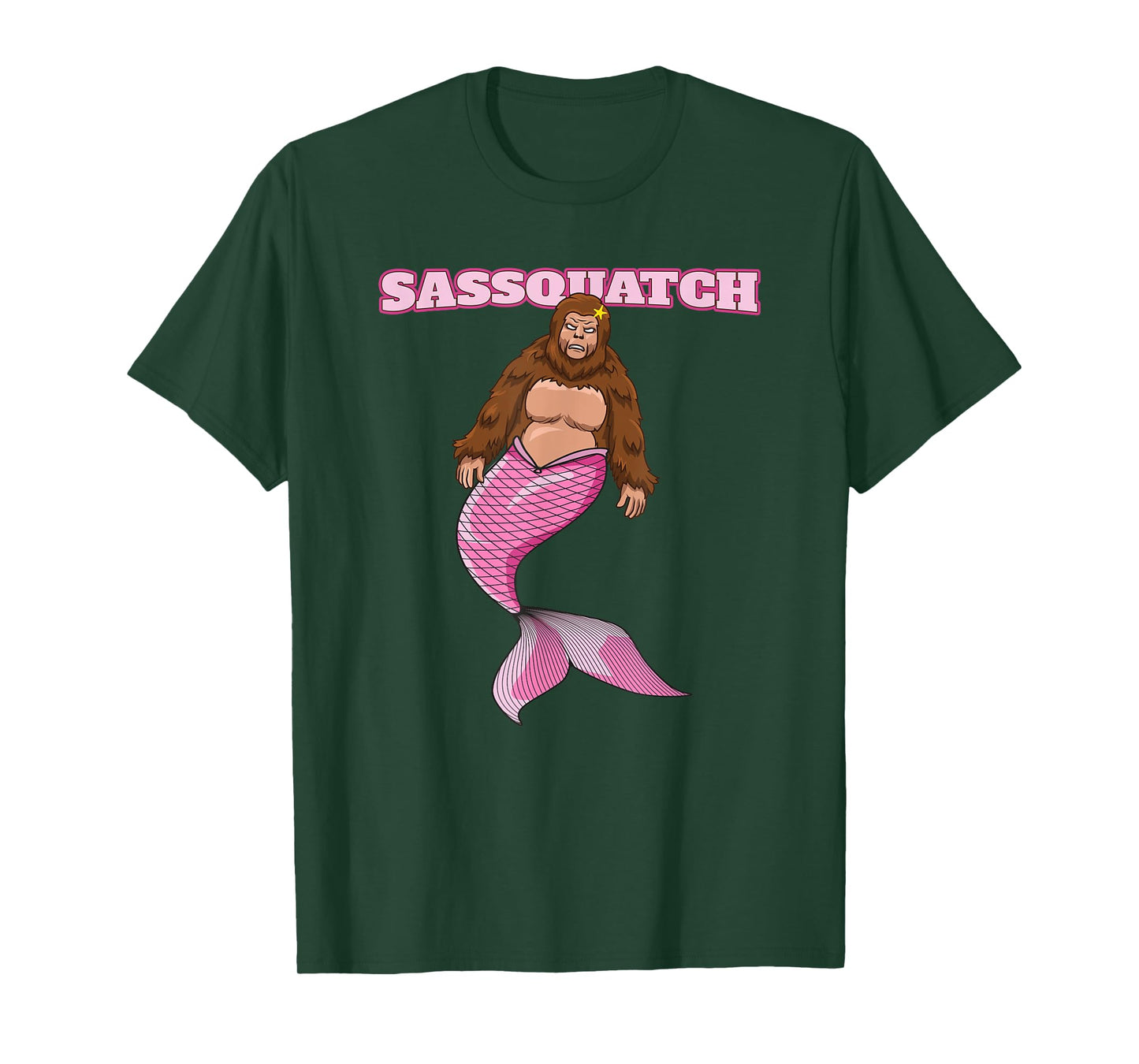 Sassquatch - Funny Bigfoot Mermaid T-Shirt