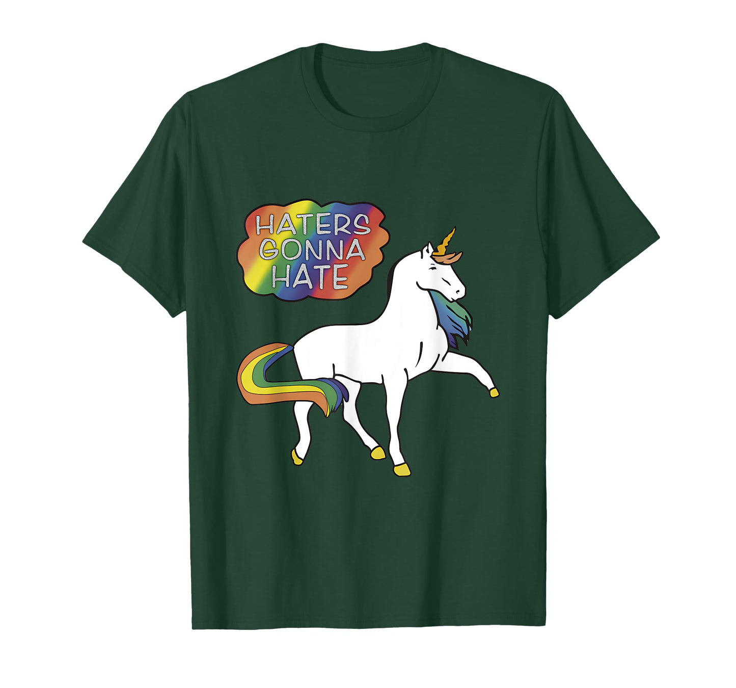 Haters Gonna Hate shirt Unicorn Meme T-Shirt