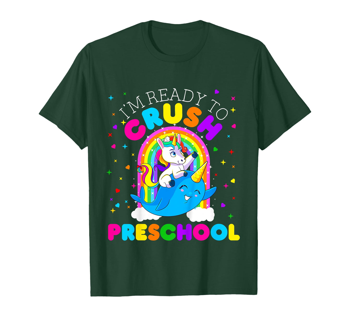 Kids I'm Ready to Crush Preschool Unicorn First Day of Pre School T-Shirt