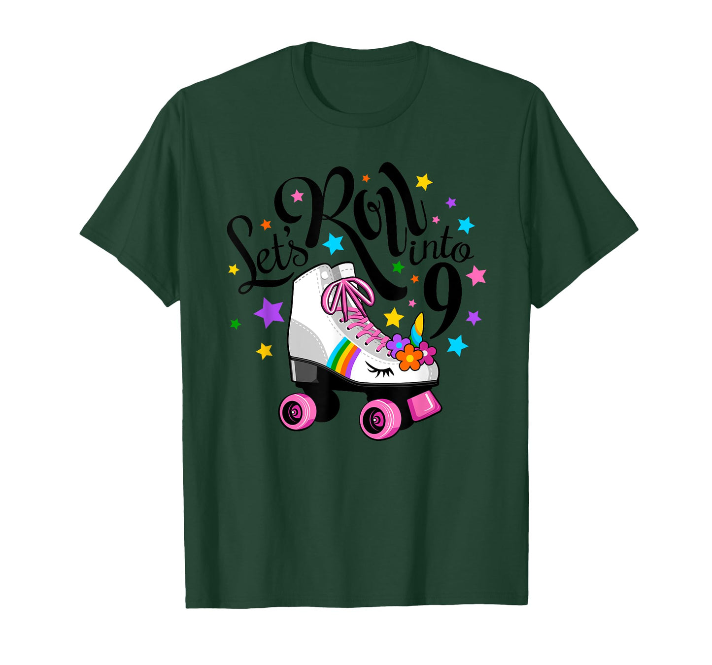 Lets roll into 9 Birthday. Unicorn, Roller skate T-Shirt