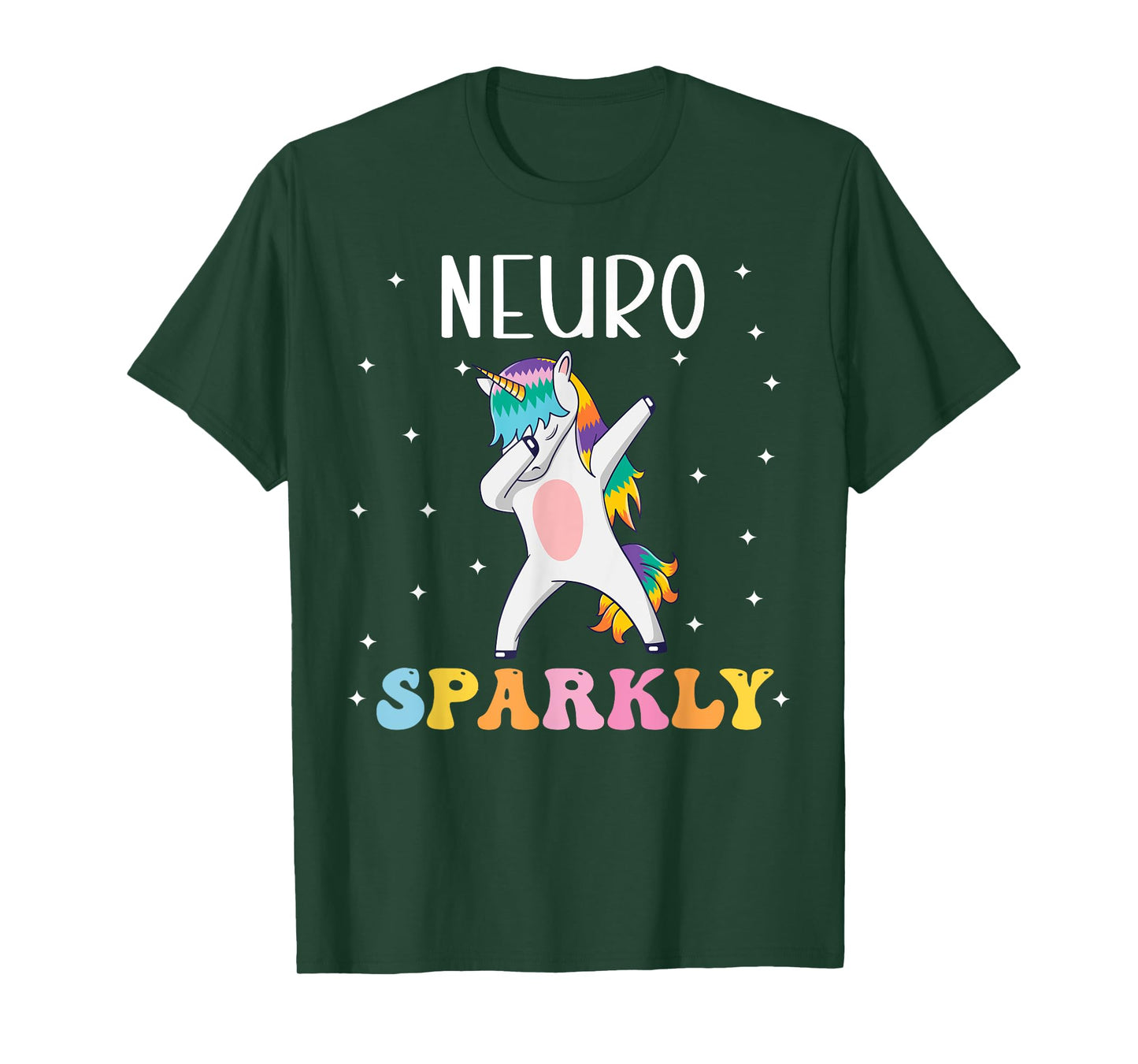 Neuro Sparkly NeuroDiversity Unicorn ADHD Awareness Kids T-Shirt