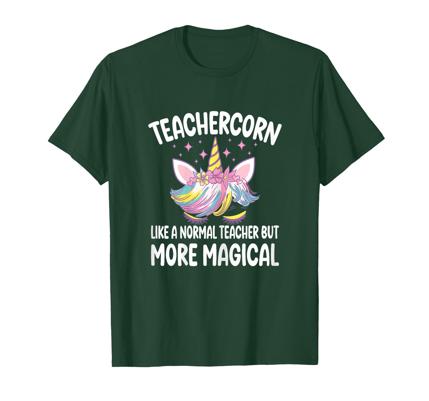 Teachercorn Funny Unicorn Teacher T-Shirt for Women
