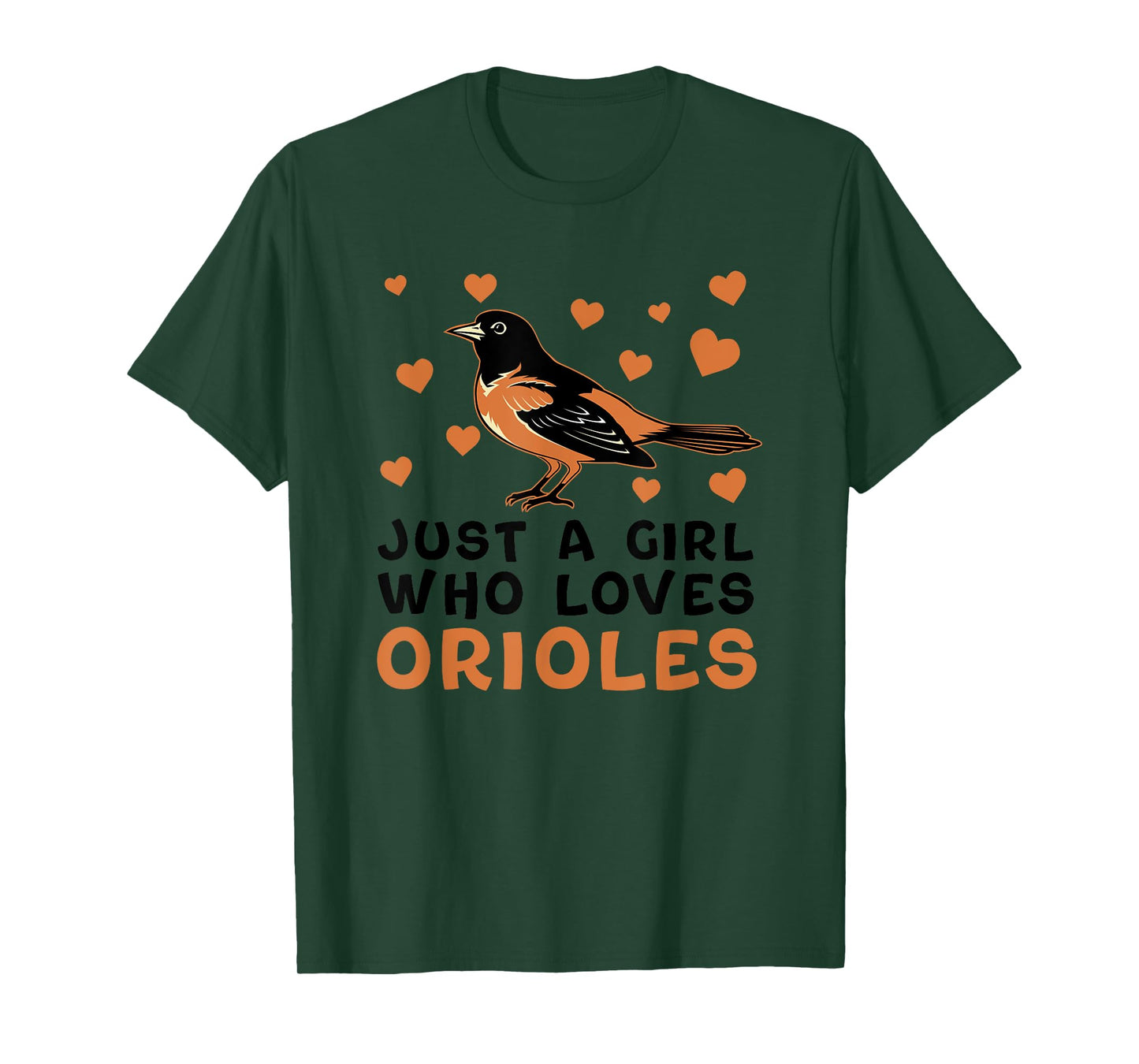 Just A Girl Who Loves Orioles Birds Oriole Lovers T-Shirt