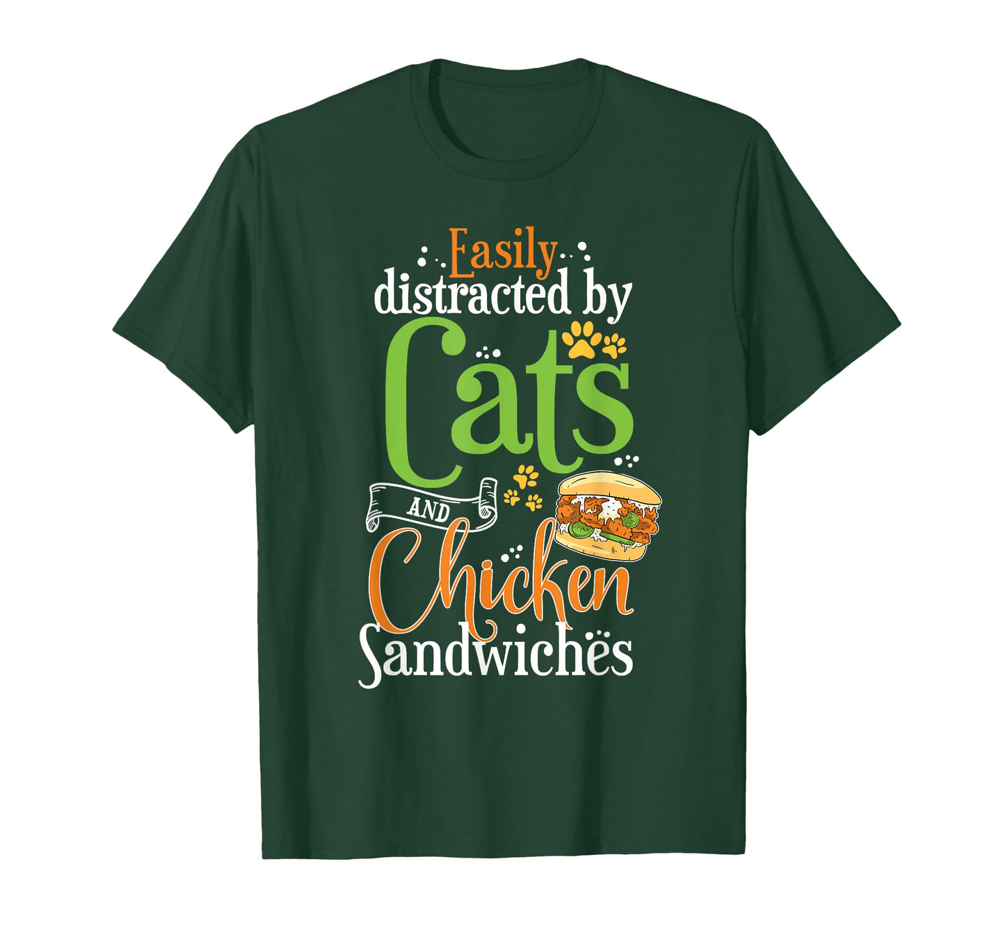 Funny Chicken Sandwich Shirt Cats and Chicken Burger T-Shirt