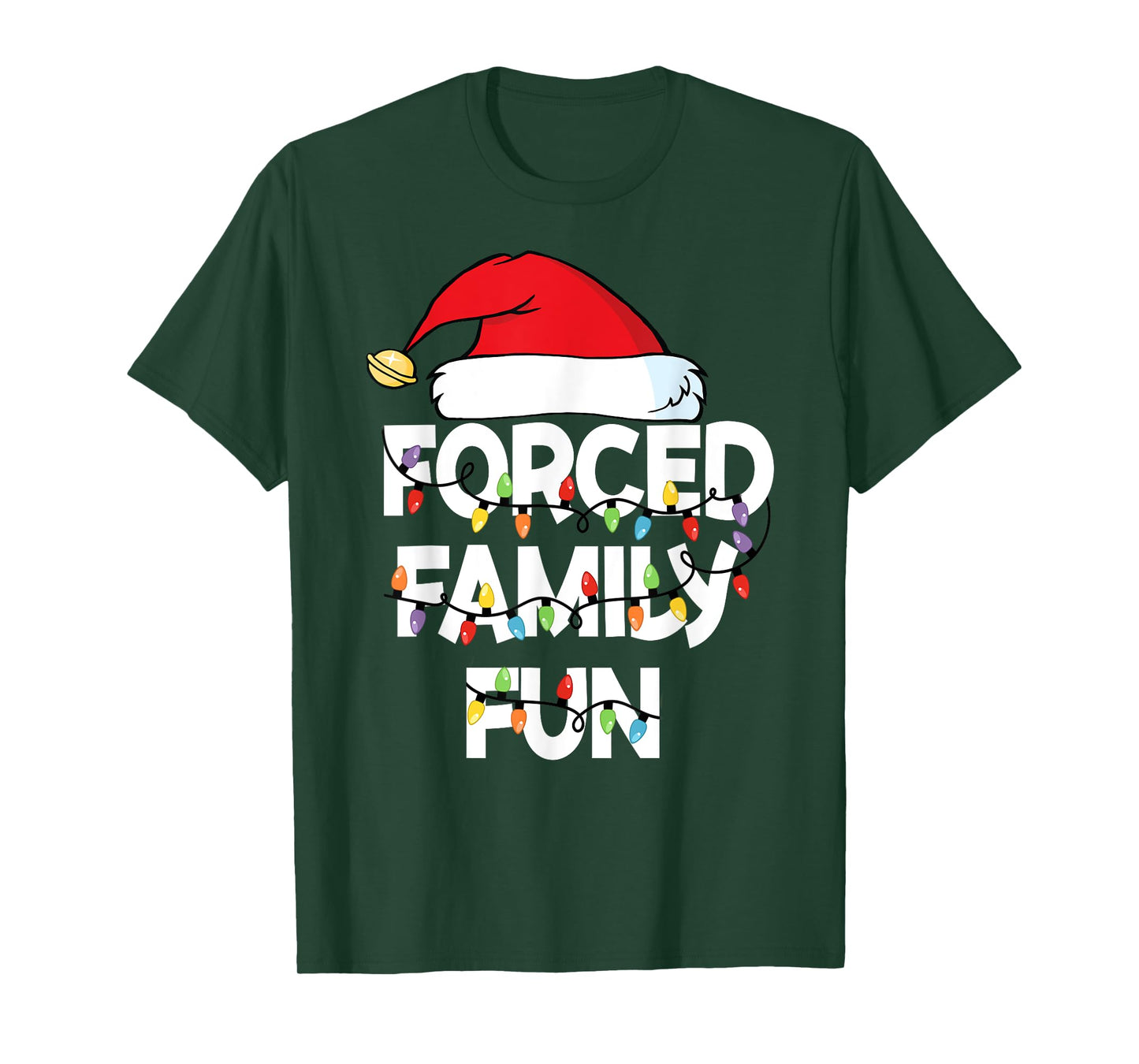 Forced Family Fun Shirt Men Women Kids Christmas Pajamas T-Shirt