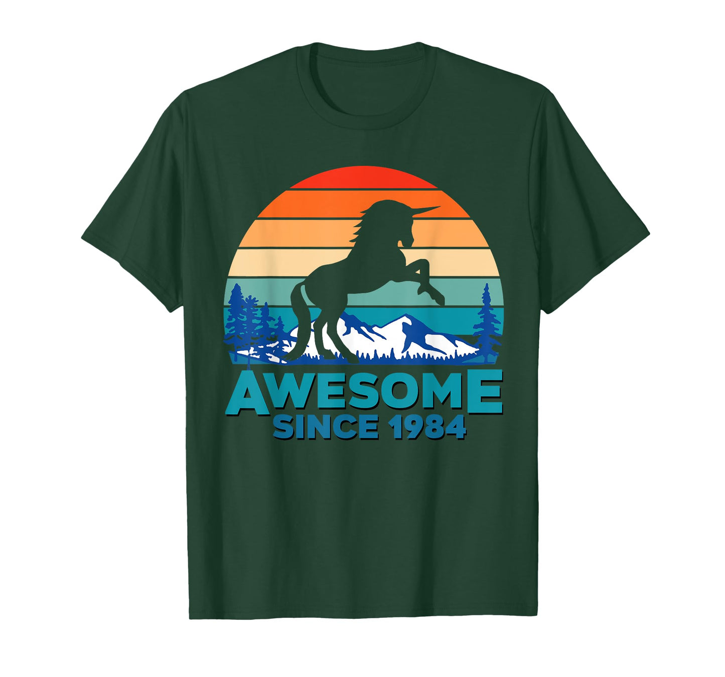 Unicorn Awesome Since 1984 Shirt 37th Birthday 37 Years Old T-Shirt