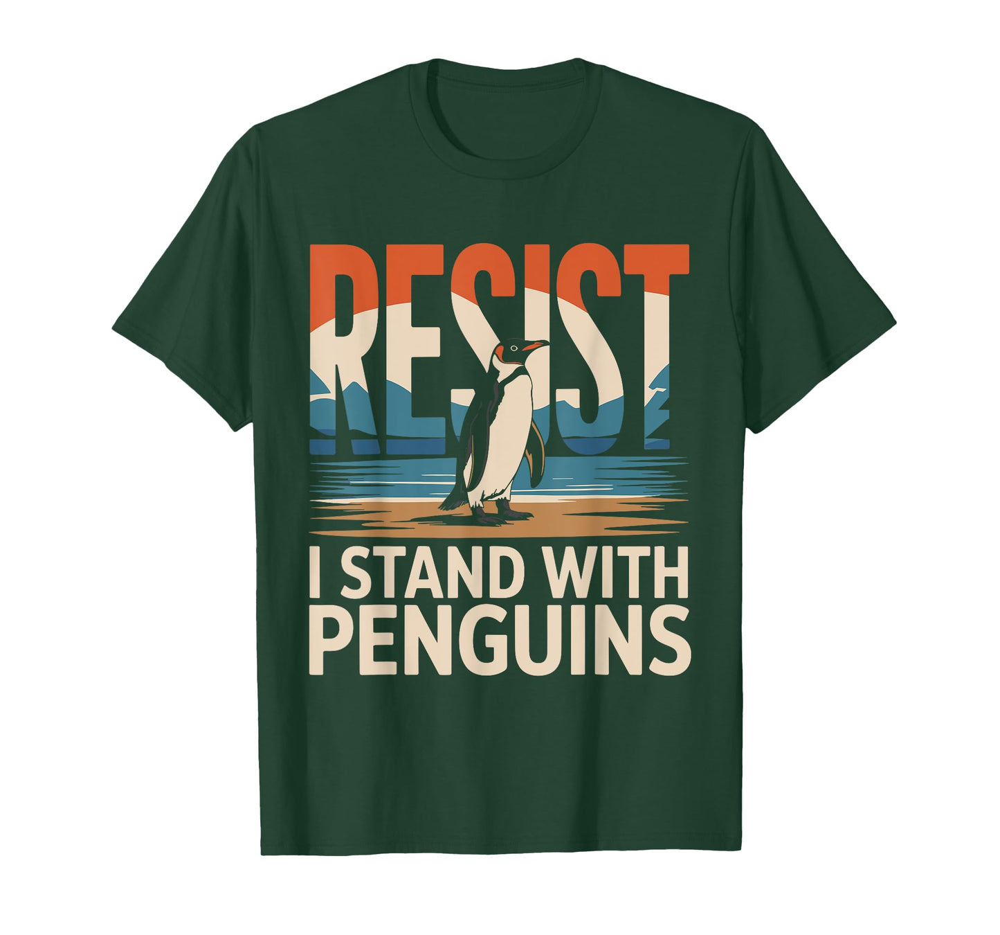 Cool Penguin Resist Funny Penguins Resist T-Shirt