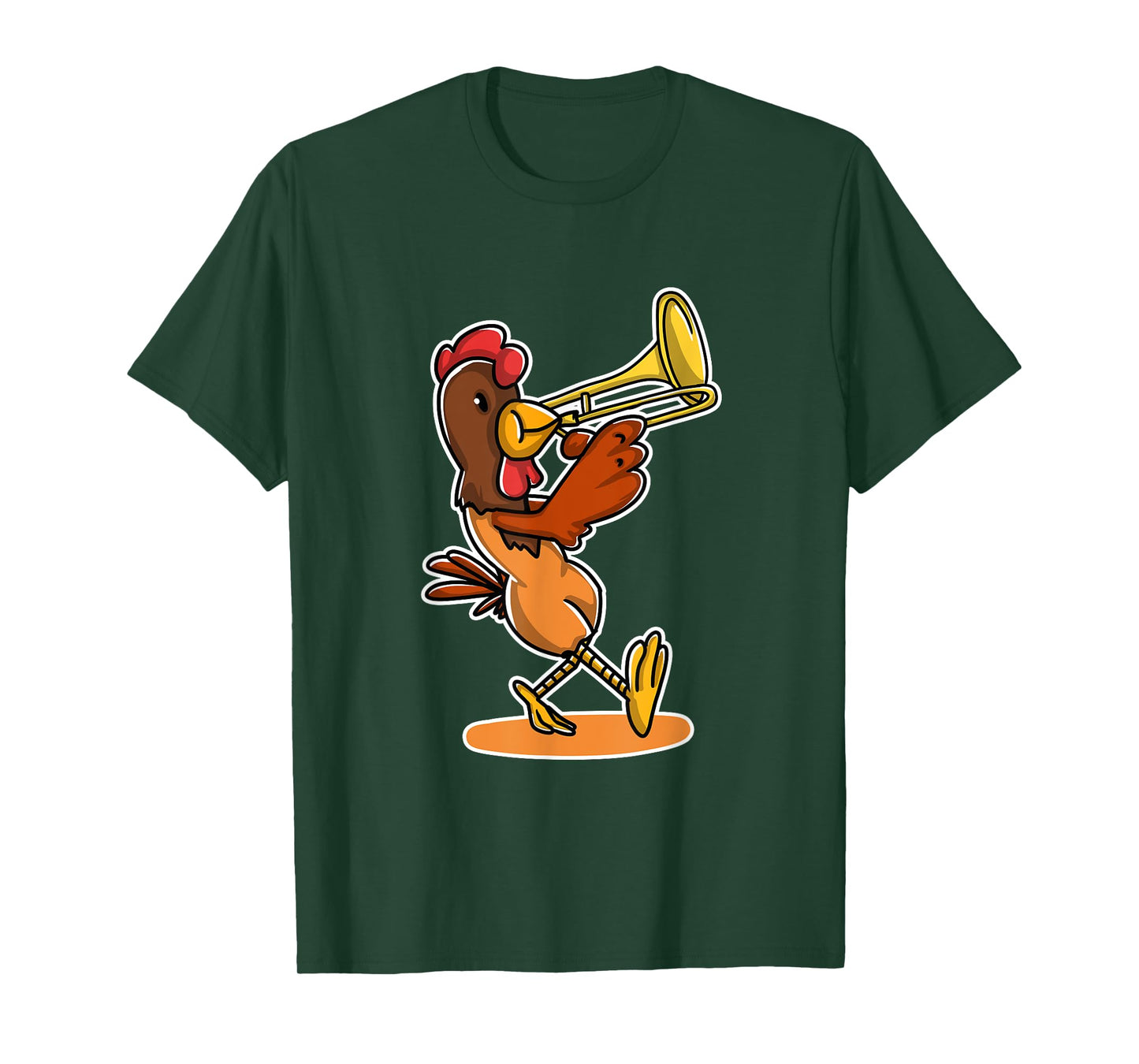Funny Chicken Playing Trumpet Lover Gift Trumpeter Gifts T-Shirt