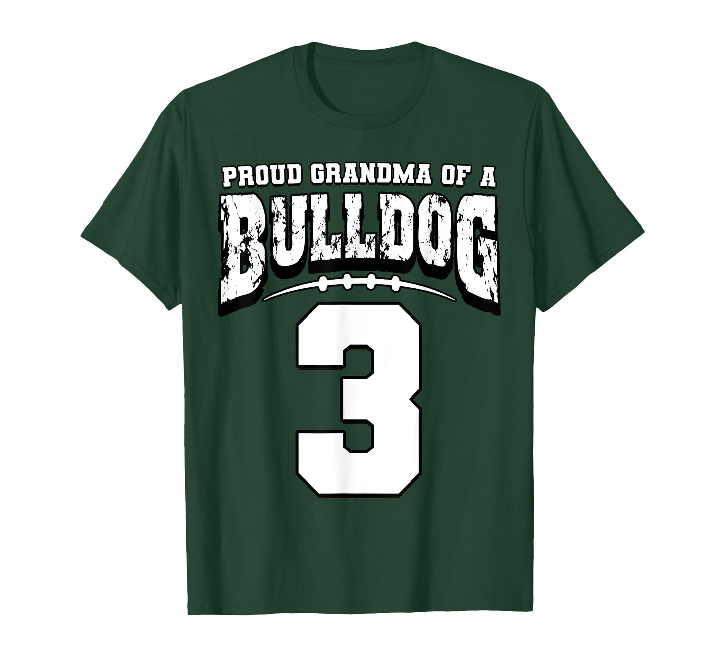 Proud Bulldog Football Grandma Of Player 3 T-Shirt