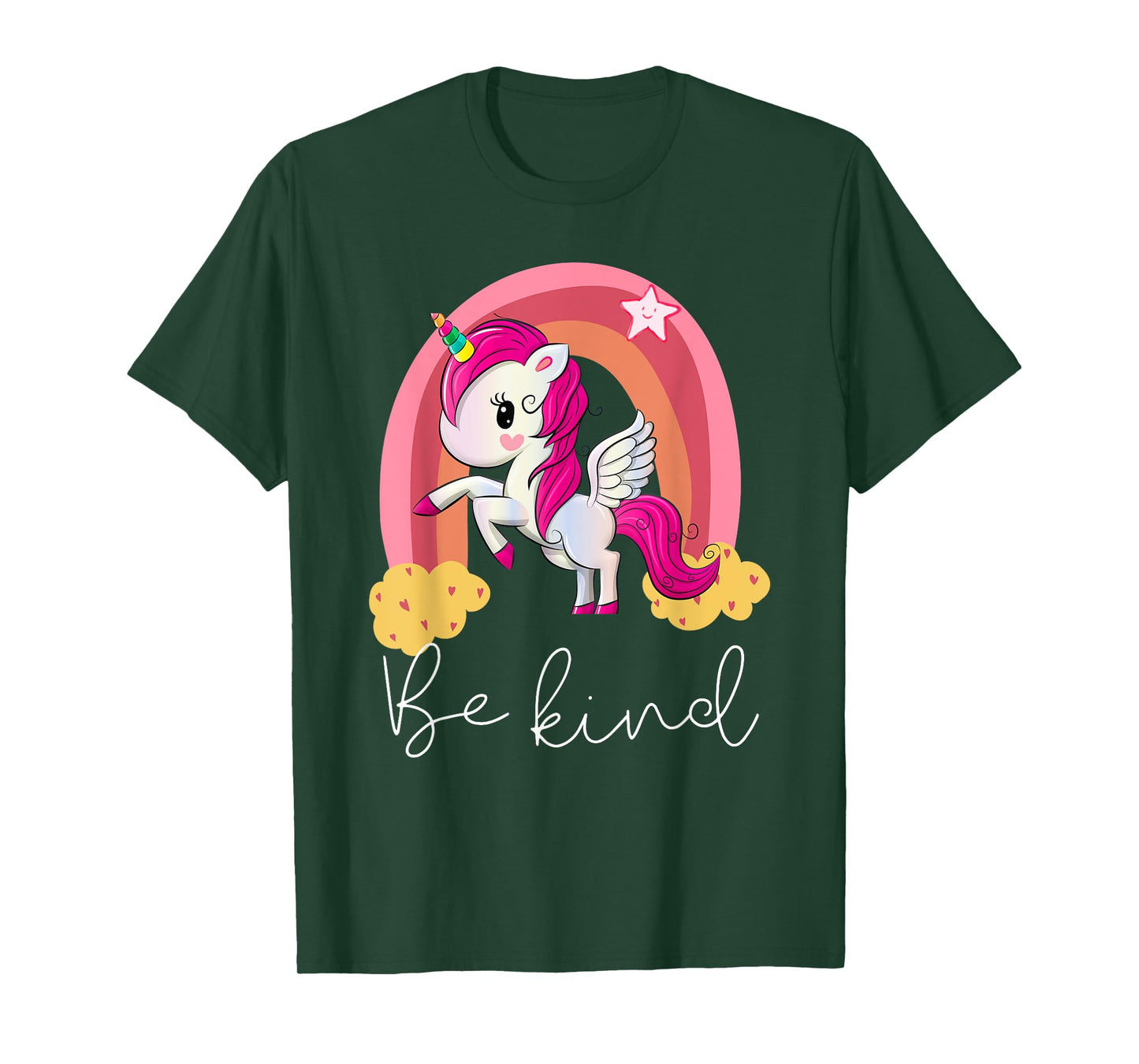 unity day orange for kids toddler be kind unicorn rainbow T-Shirt