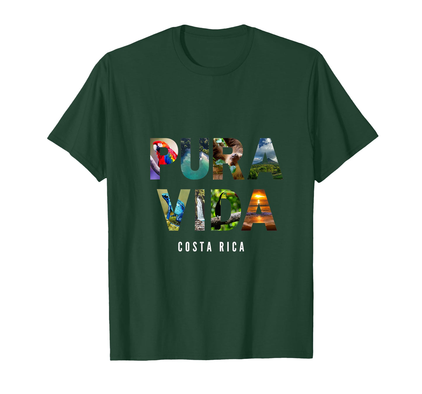 Pura Vida Costa Rica Tropical Vacation Souvenir T-Shirt