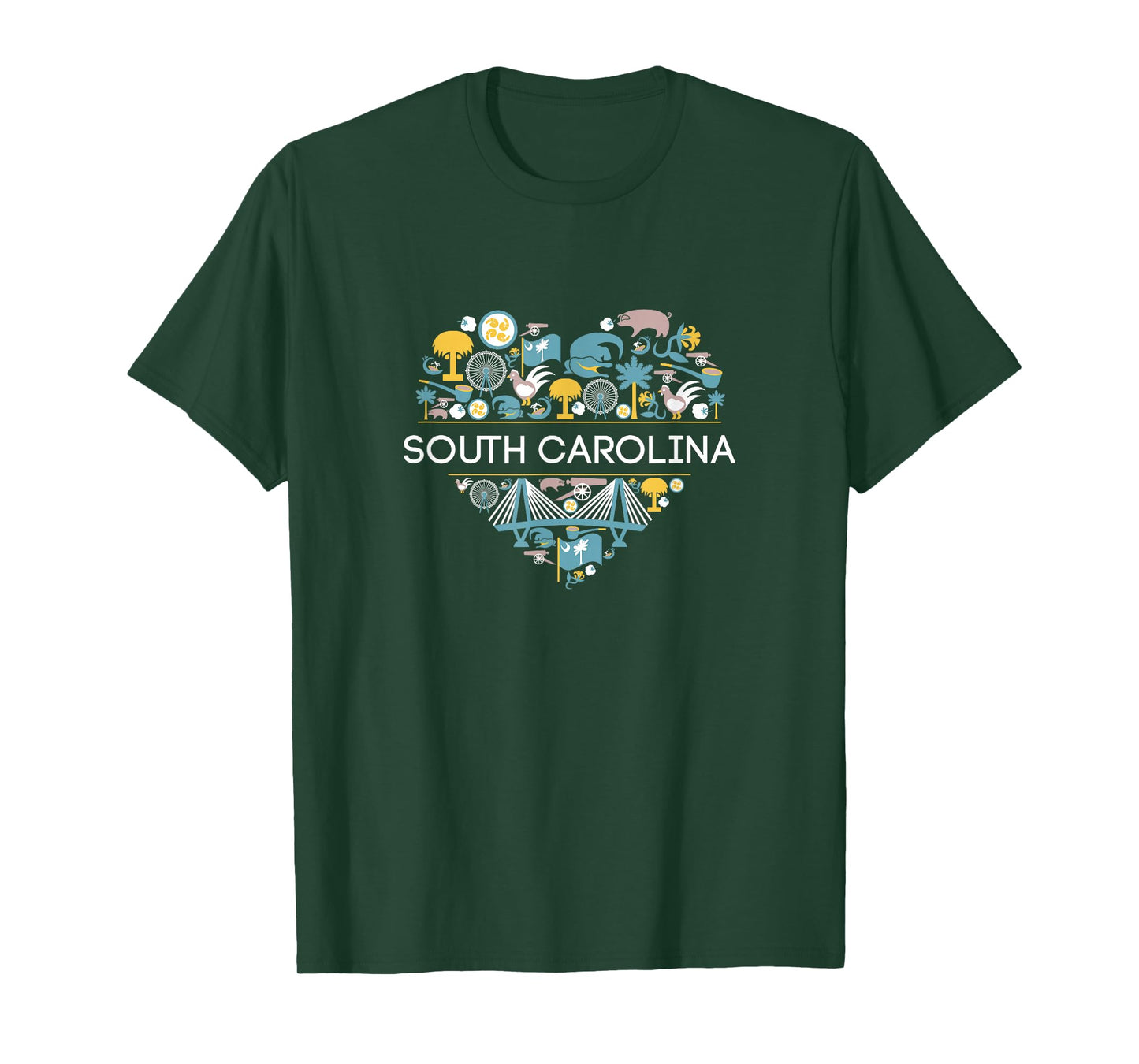 I Love South Carolina | SC Palmetto Pride Southern T-shirt T-Shirt