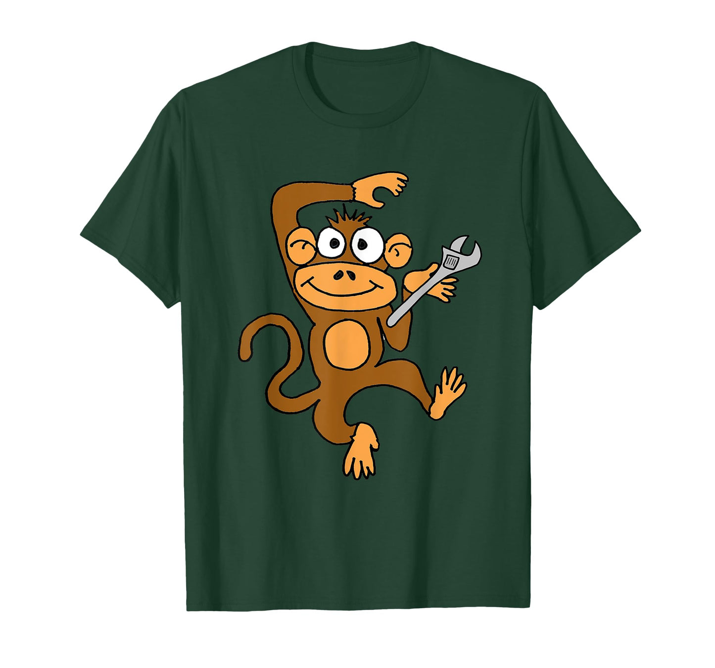 SmileteesAll Funny Monkey Wrench Cartoon T-Shirt