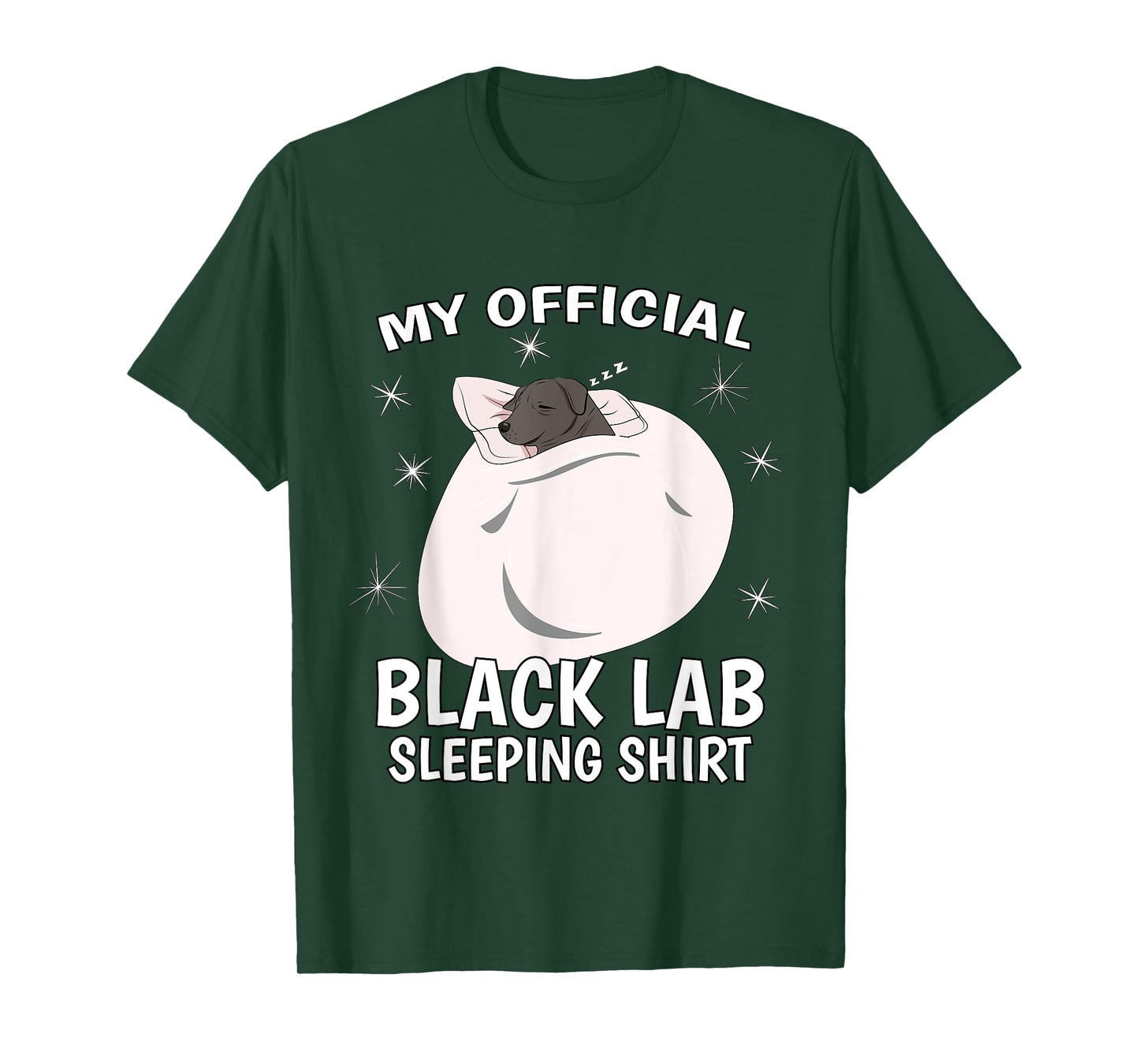 My Official Sleeping Shirt PJ Pajama Top Black Lab Labrador T-Shirt