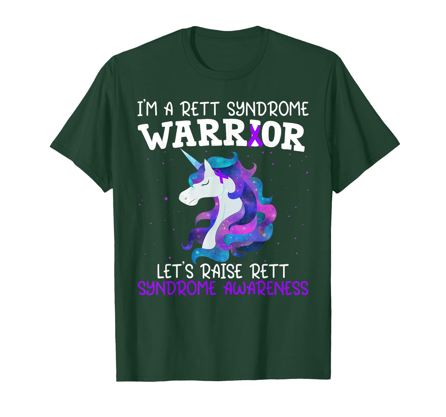 Unicorn Rett Syndrome Warrior Gift Rett Syndrome Awareness T-Shirt