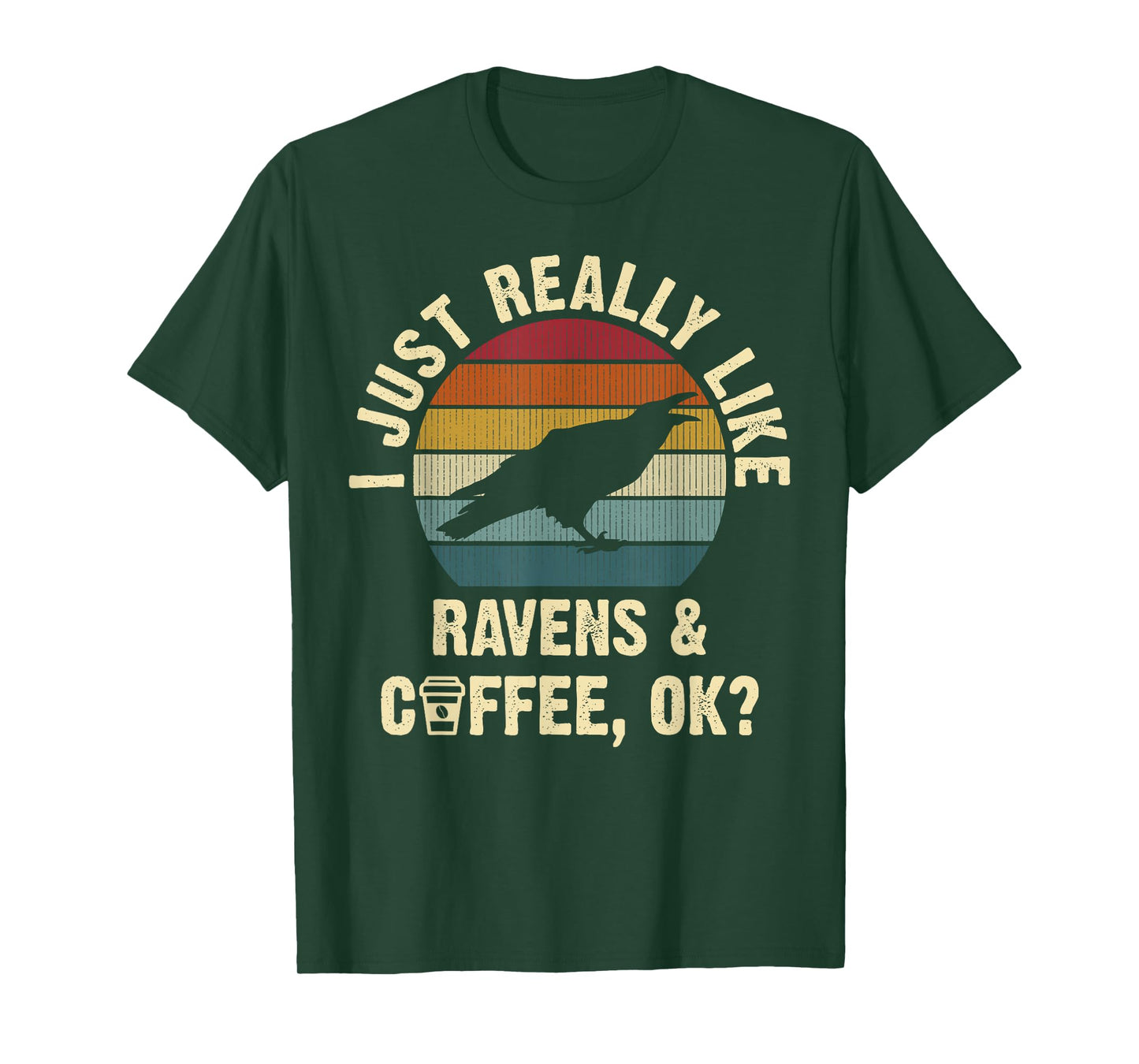 I like Ravens & Coffee Funny vintage Pet bird theme lover T-Shirt