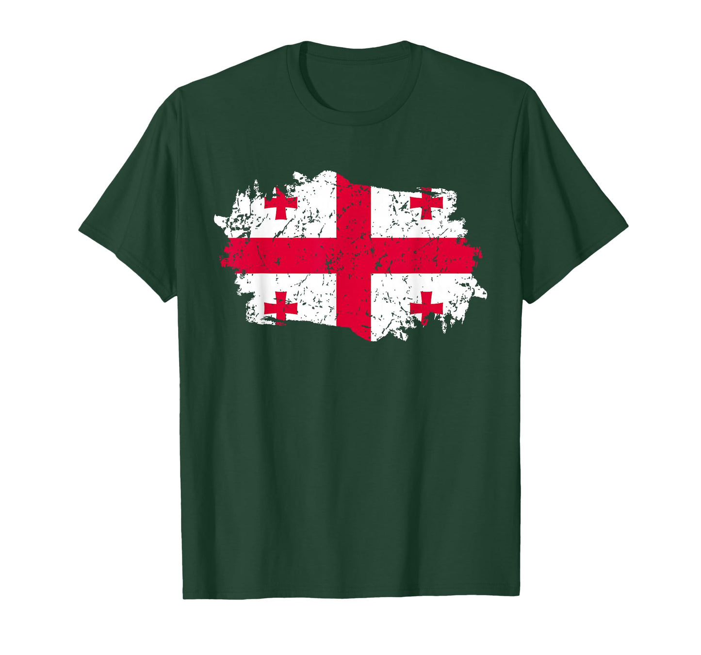 Georgia Flag Design Grunge Country Flag Georgia T-Shirt