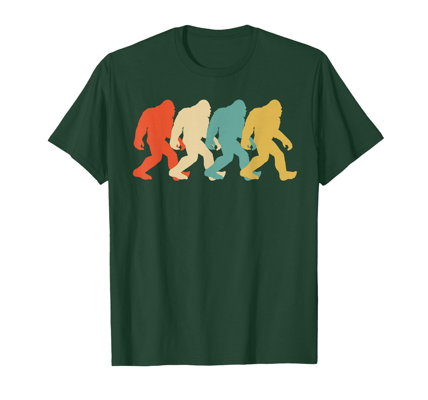 Bigfoot Silhouette Retro Pop Art Sasquatch Graphic T-Shirt T-Shirt