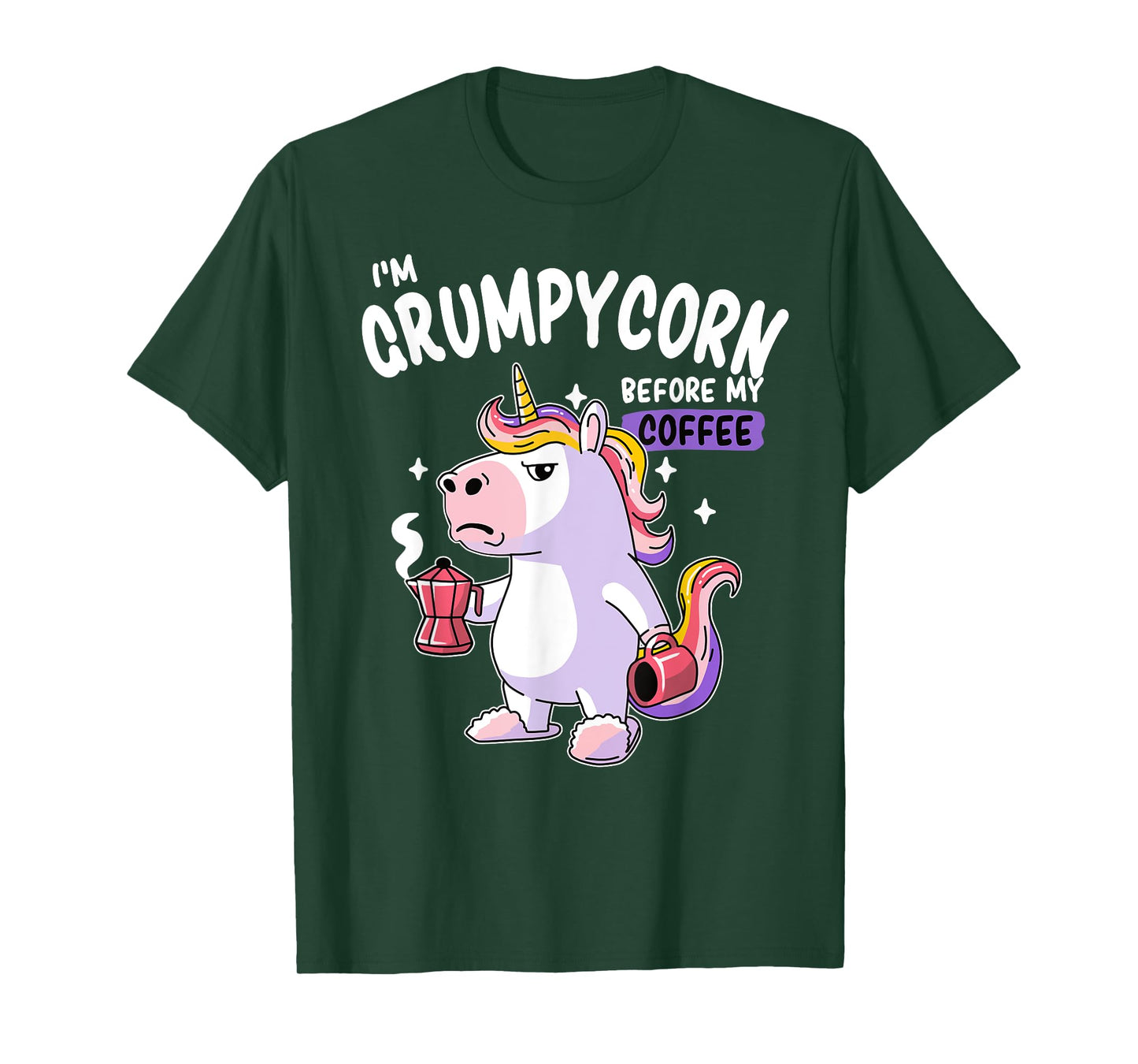 Grumpycorn - Grumpy Before The First Coffee - Funny Unicorn T-Shirt