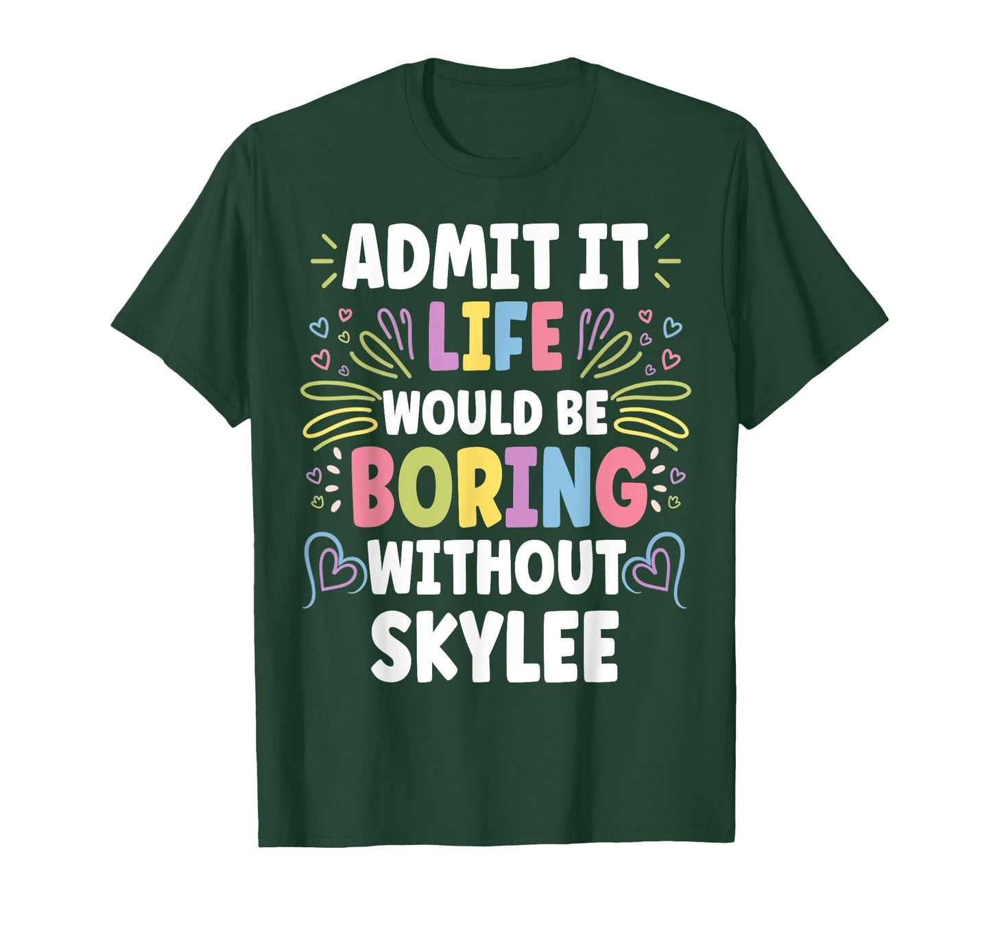 SKYLEE Personalized Name Funny Cute Custom SKYLEE Name T-Shirt