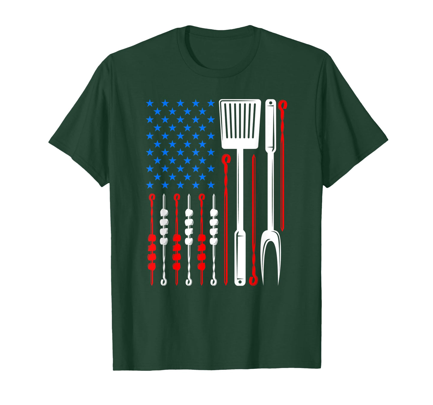 American Flag Barbecue Son Dad Husband Fathers Day Funny T-Shirt
