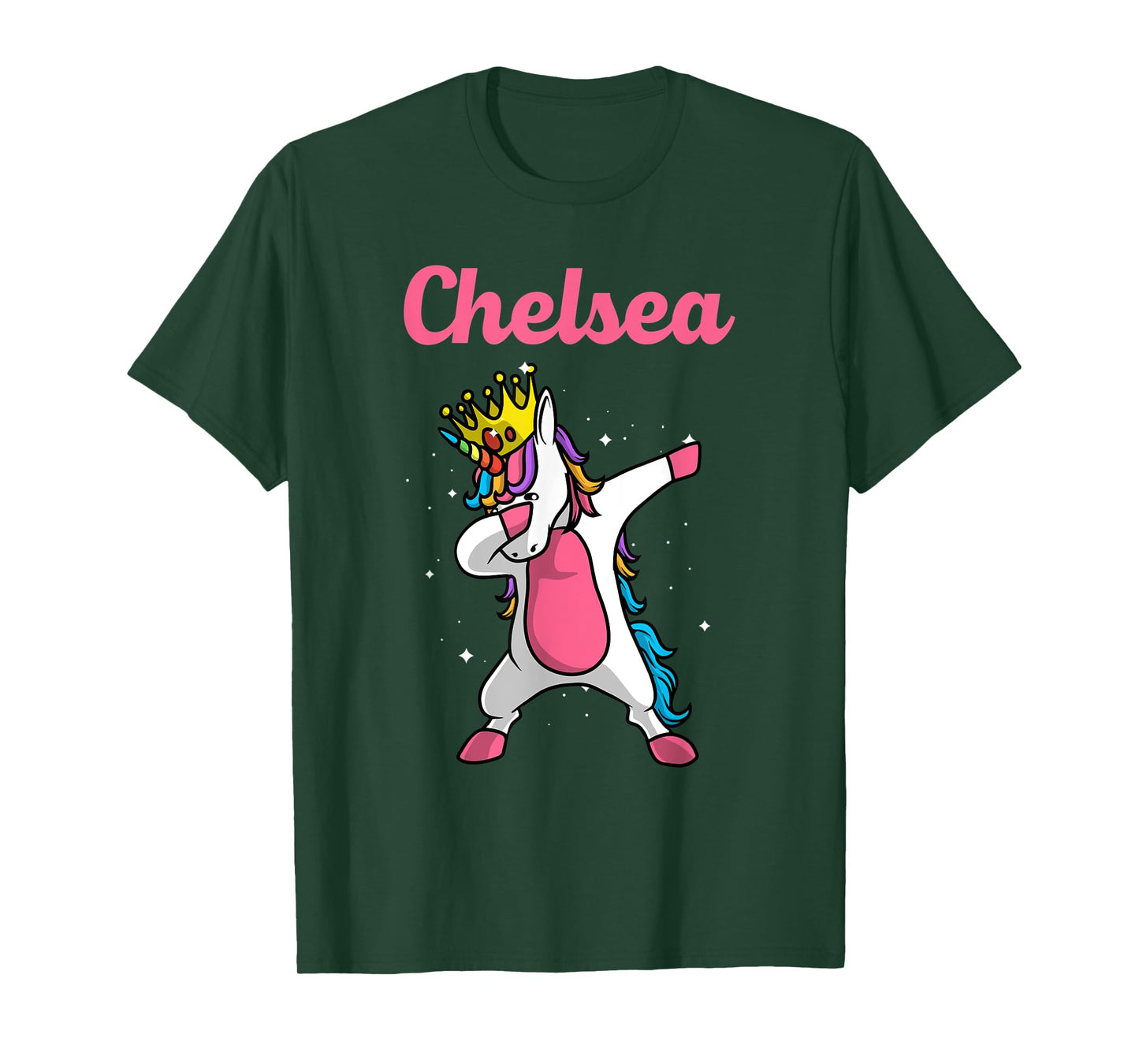 CHELSEA Gift Name Personalized Birthday Dabbing Unicorn T-Shirt
