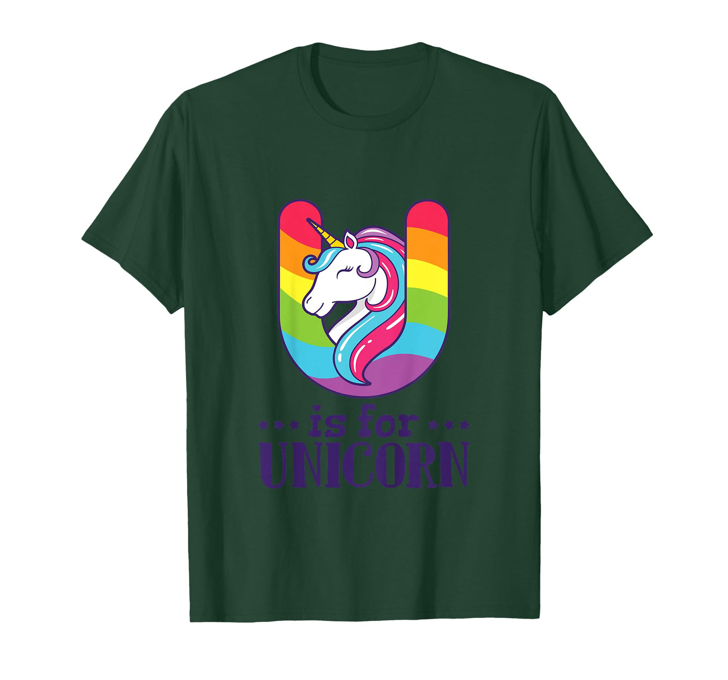 U Is For Unicorn Alphabet T-Shirt