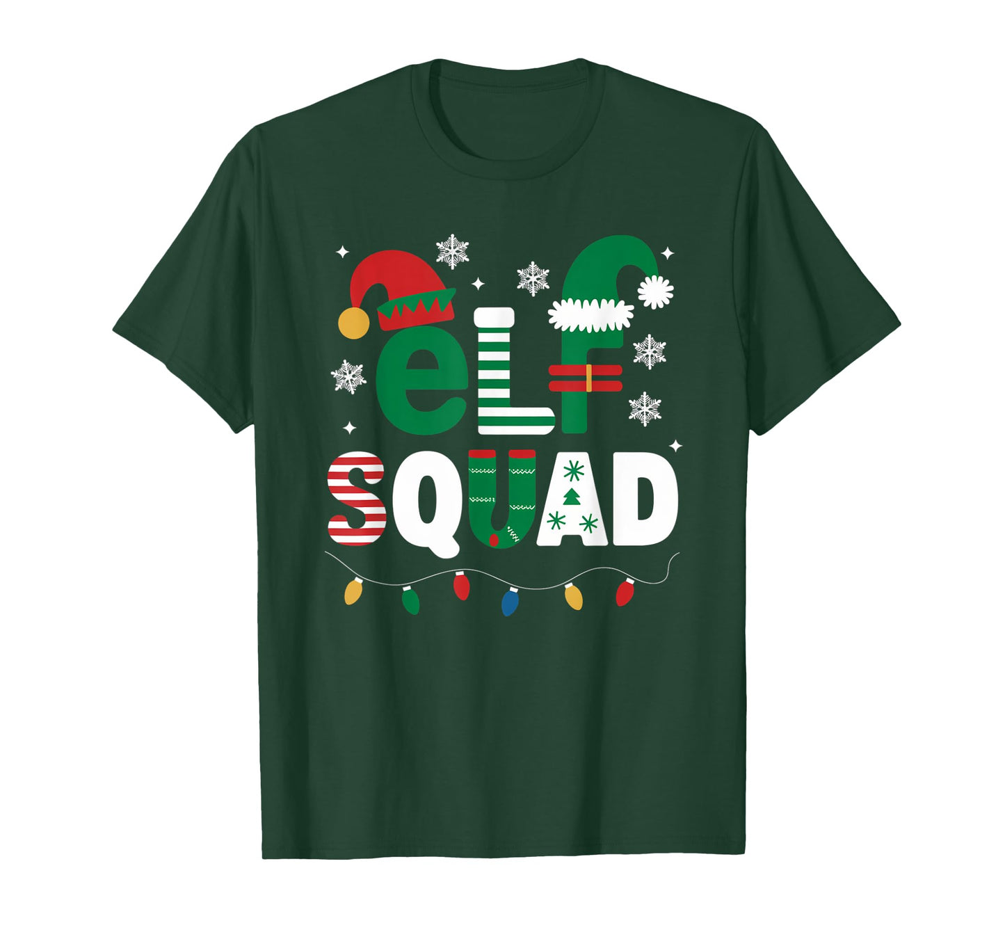 Elf Family Christmas Matching Pajamas Xmas Elf Squad Gifts T-Shirt