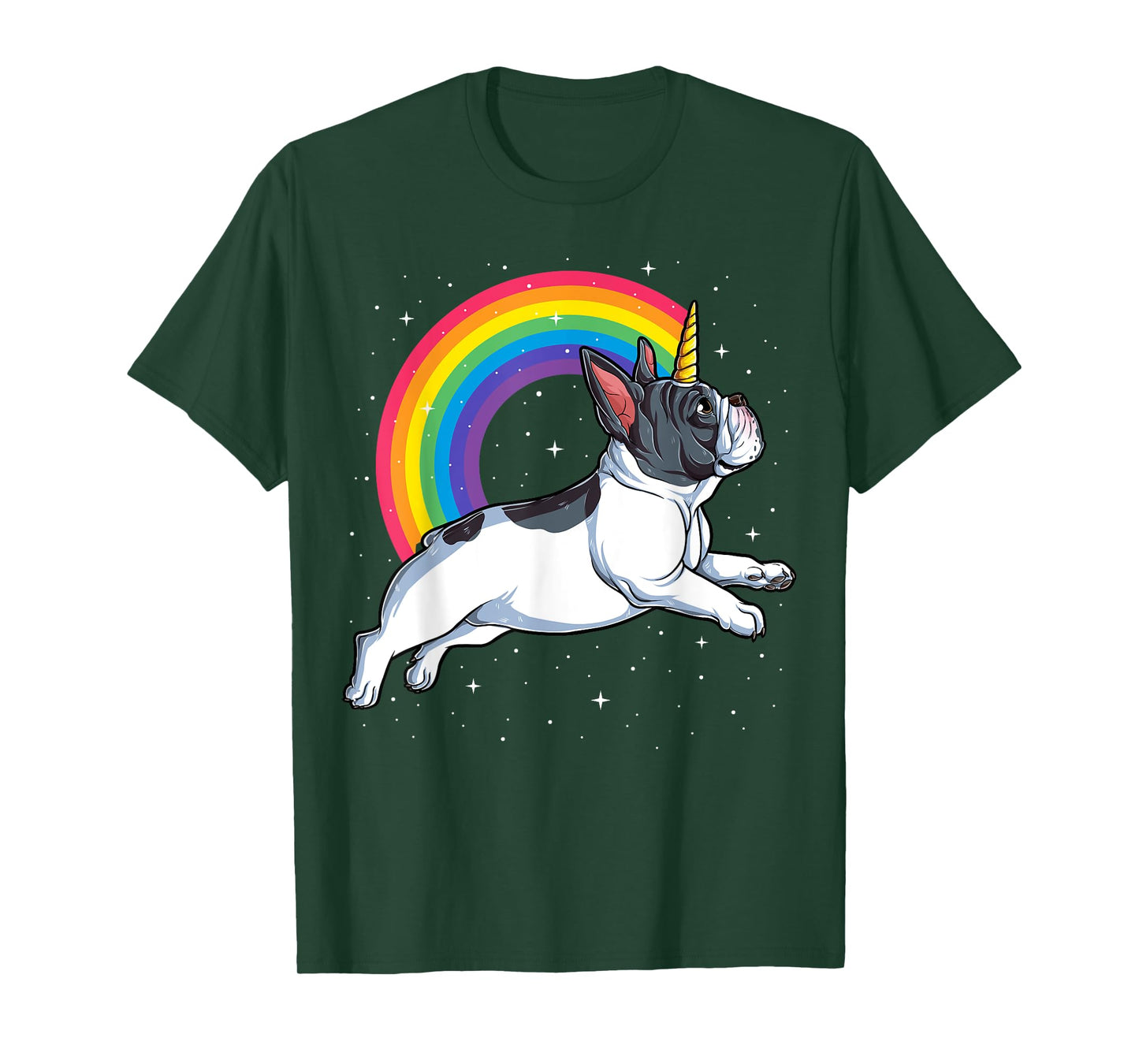 French Bulldog Unicorn Shirt Girls Space Galaxy Frenchicorn T-Shirt