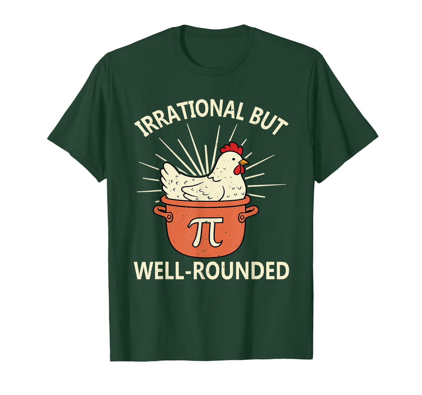 Funny Chicken Pot Pi Day Irrational But Well Rounded Math T-Shirt