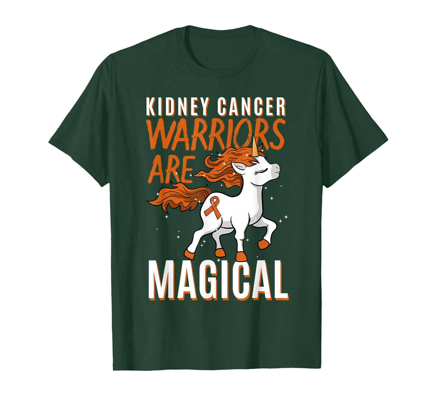 Kidney Cancer Awareness Supporter Warrior Unicorn Lover Gift T-Shirt