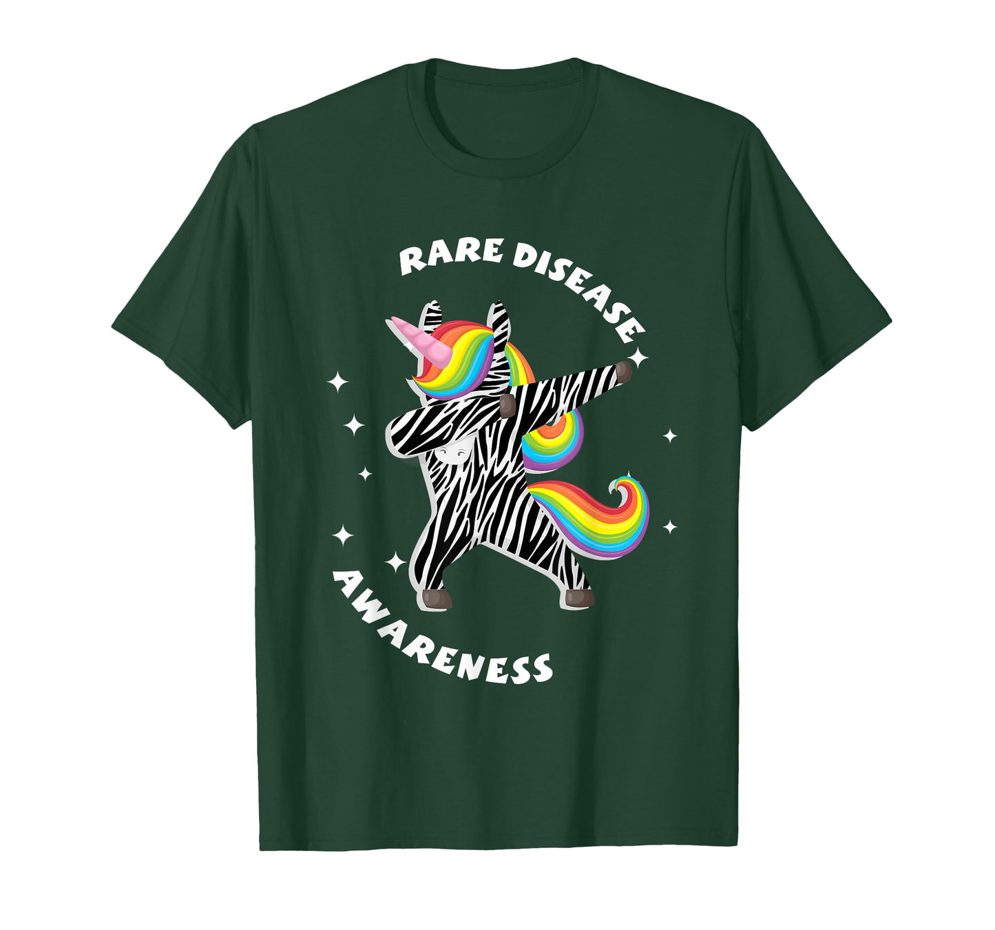 Womens Kids Unicorn Rare Illness Awareness Zebra Disease T-Shirt