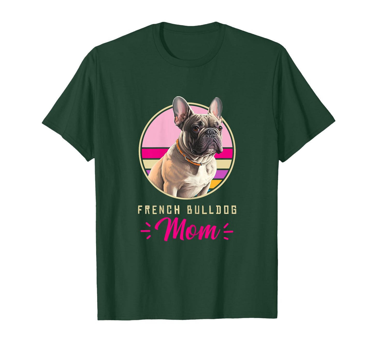 Funny French Bulldog Retro Outfits Clothes Frenchie Dog Mom T-Shirt