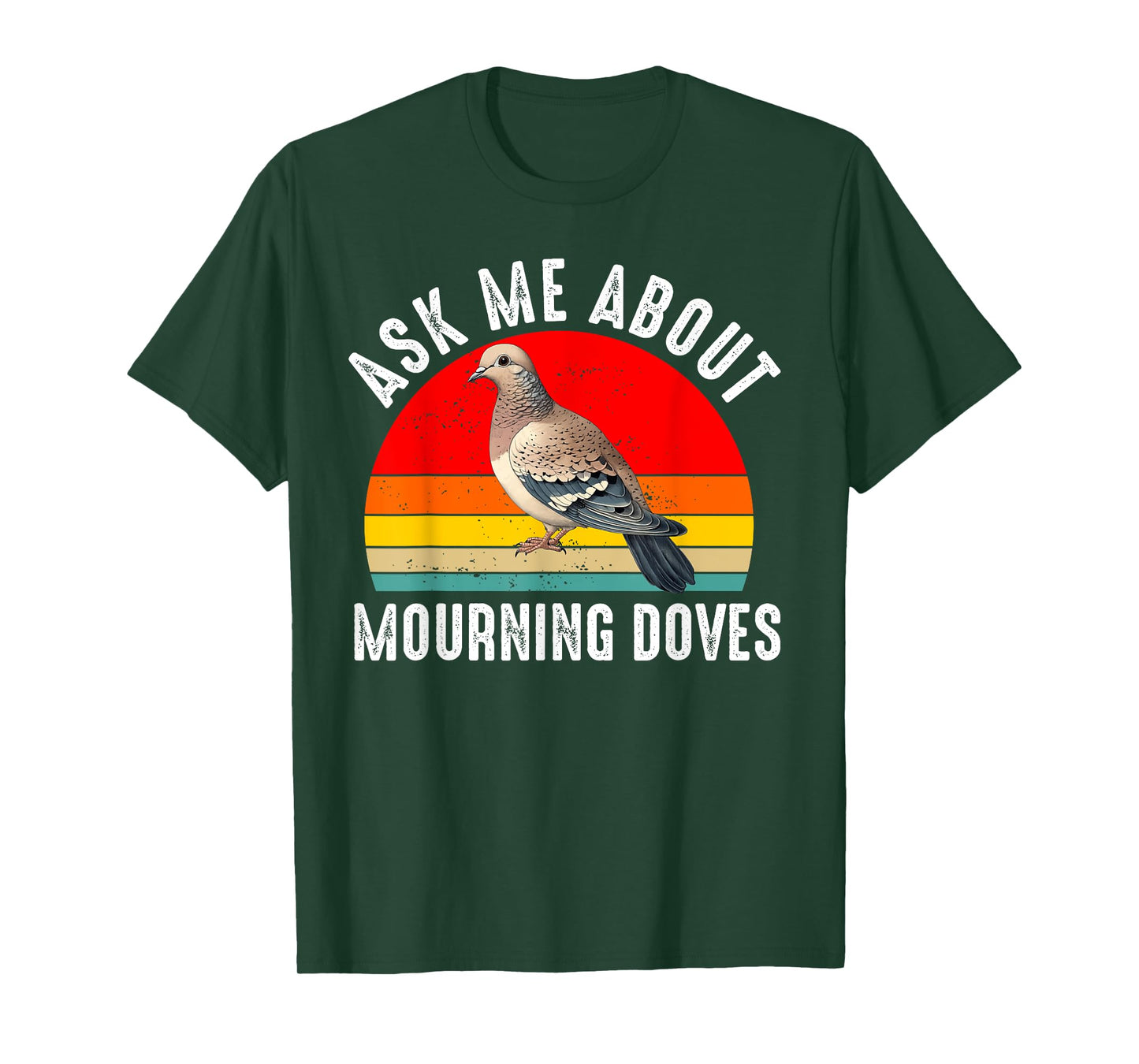 Mourning Dove Bird Lover Women Men Girl Boys Retro Vintage T-Shirt
