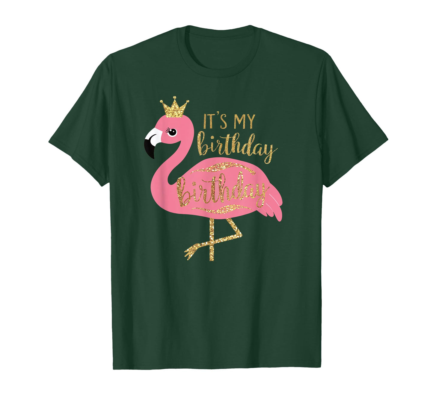 Womens It's My Birthday Princess Flamingo Girls Kids Gifts T-Shirt