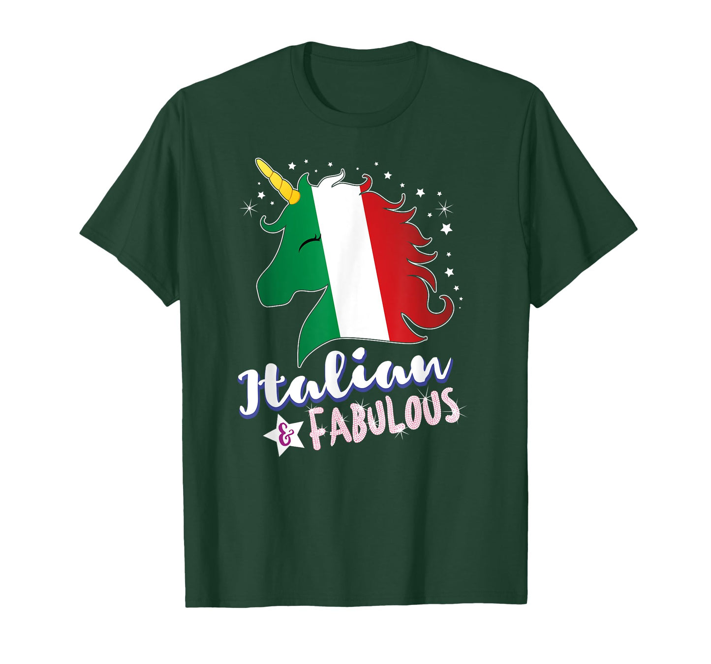 Italy Flag Italian Unicorn T-Shirt