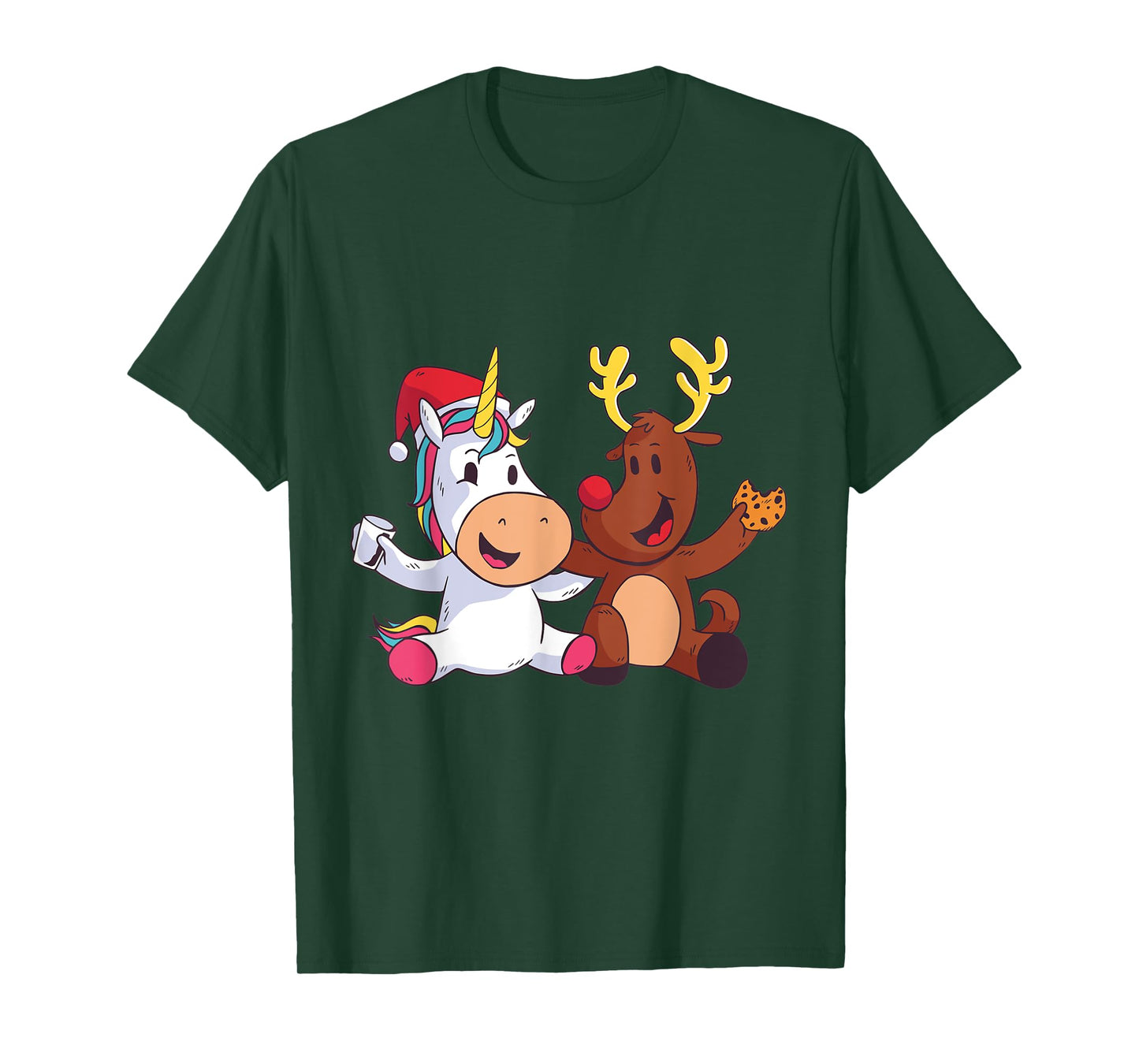 Reindeer Rudolph Christmas Ren Red Nosed Unicorn Gift T-Shirt