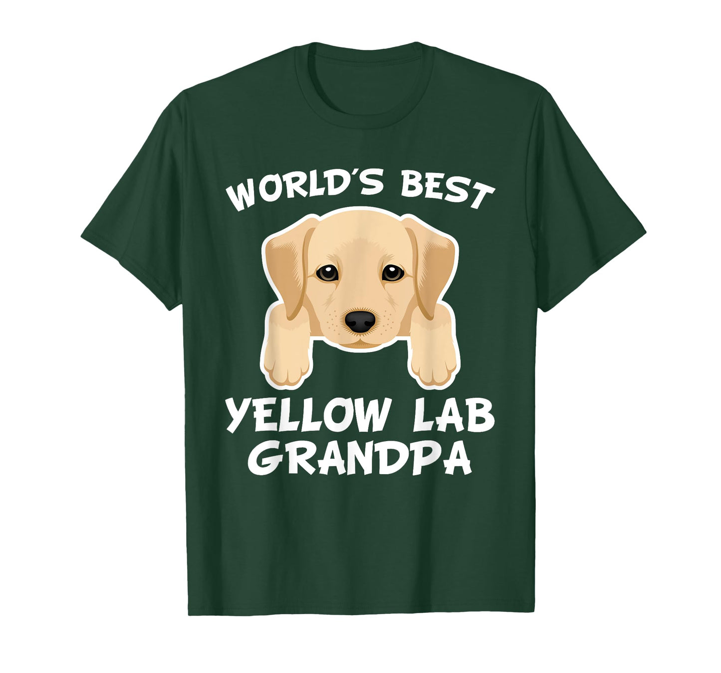 World's Best Yellow Lab Grandpa Dog Granddog T-Shirt Men T-Shirt