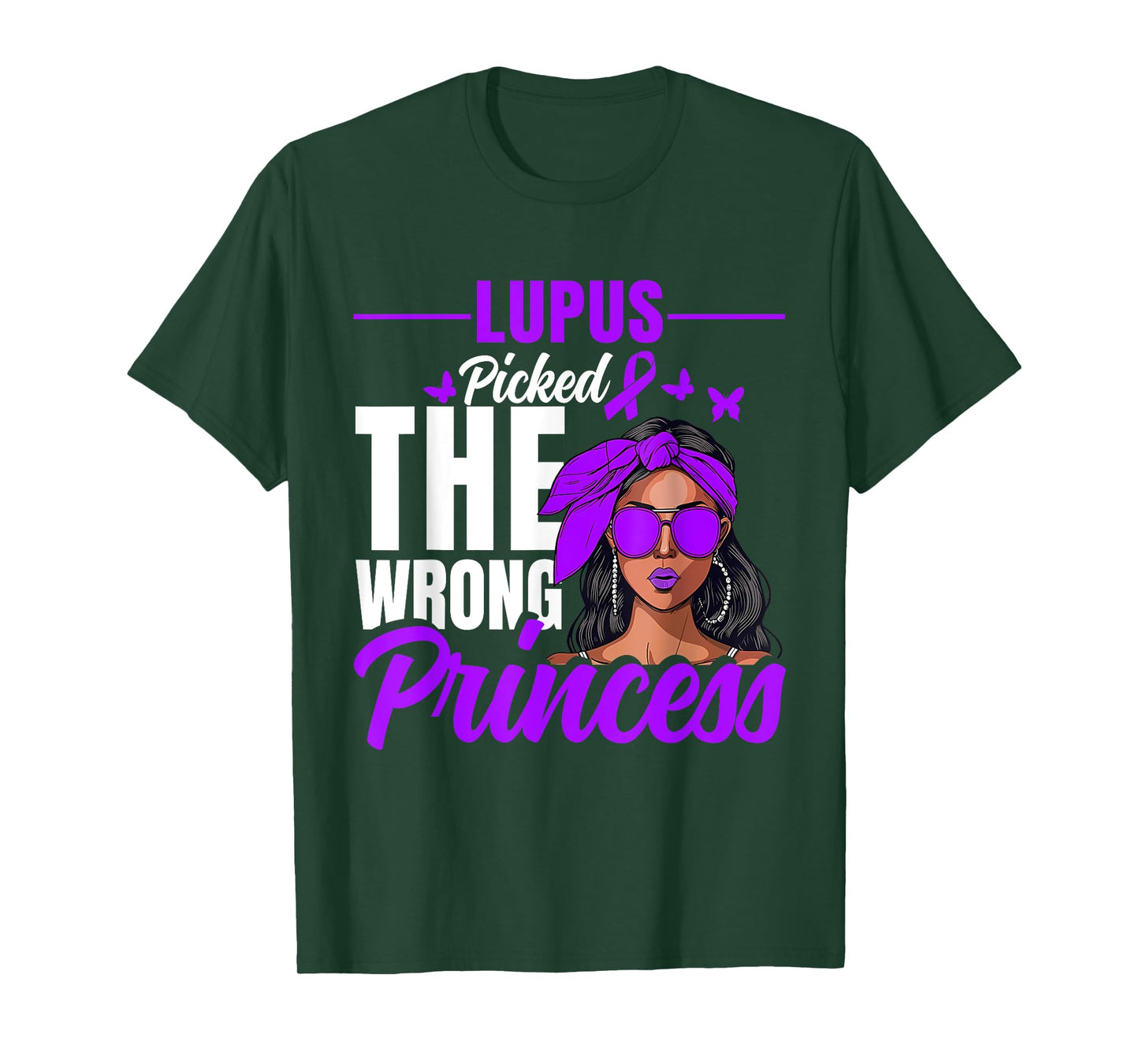 Lupus Picked The Wrong Princess - Warrior Lupus Awareness T-Shirt
