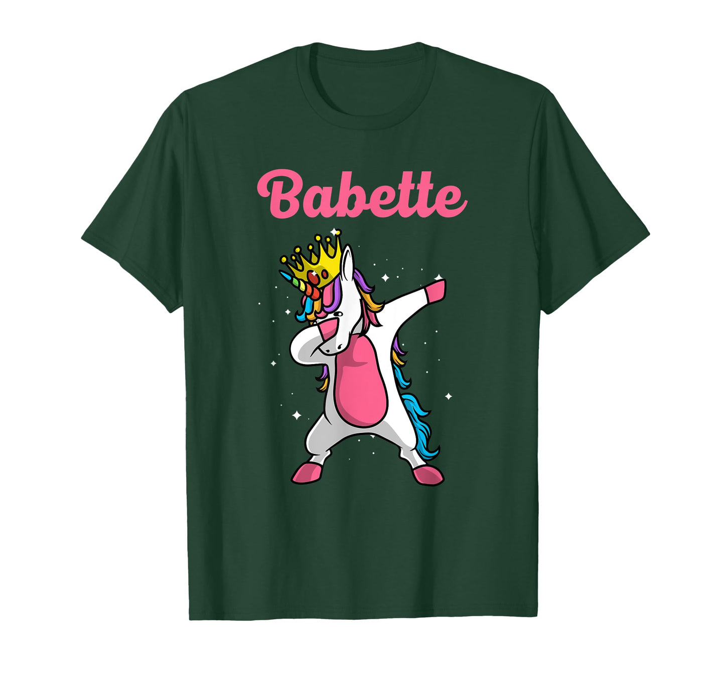 BABETTE Name Personalized Birthday Dabbing Unicorn Queen T-Shirt
