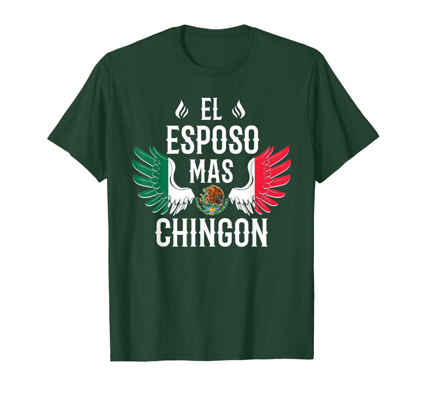 Mens El Esposo Mas Chingon Spanish Husband Mexican Flag Eagle T-Shirt