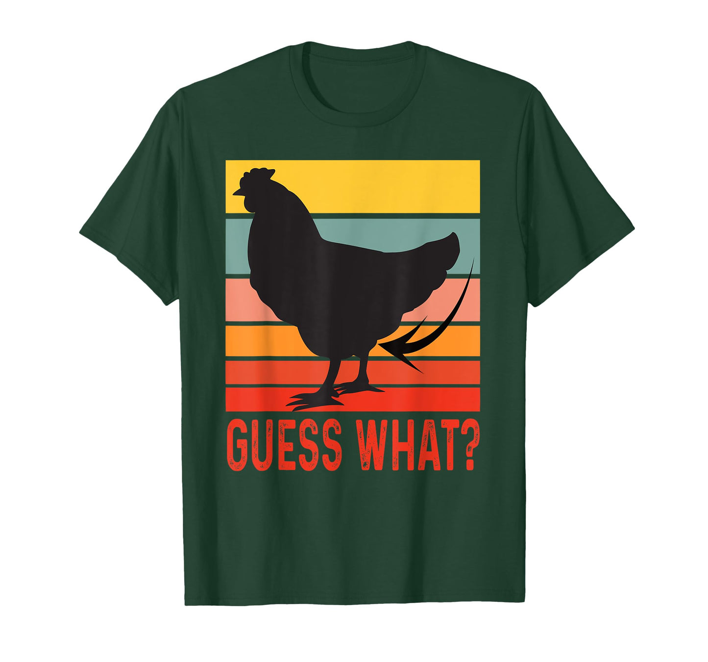 Funny Chicken Butt, Guess What? Retro Vintage Chicken Thigh T-Shirt