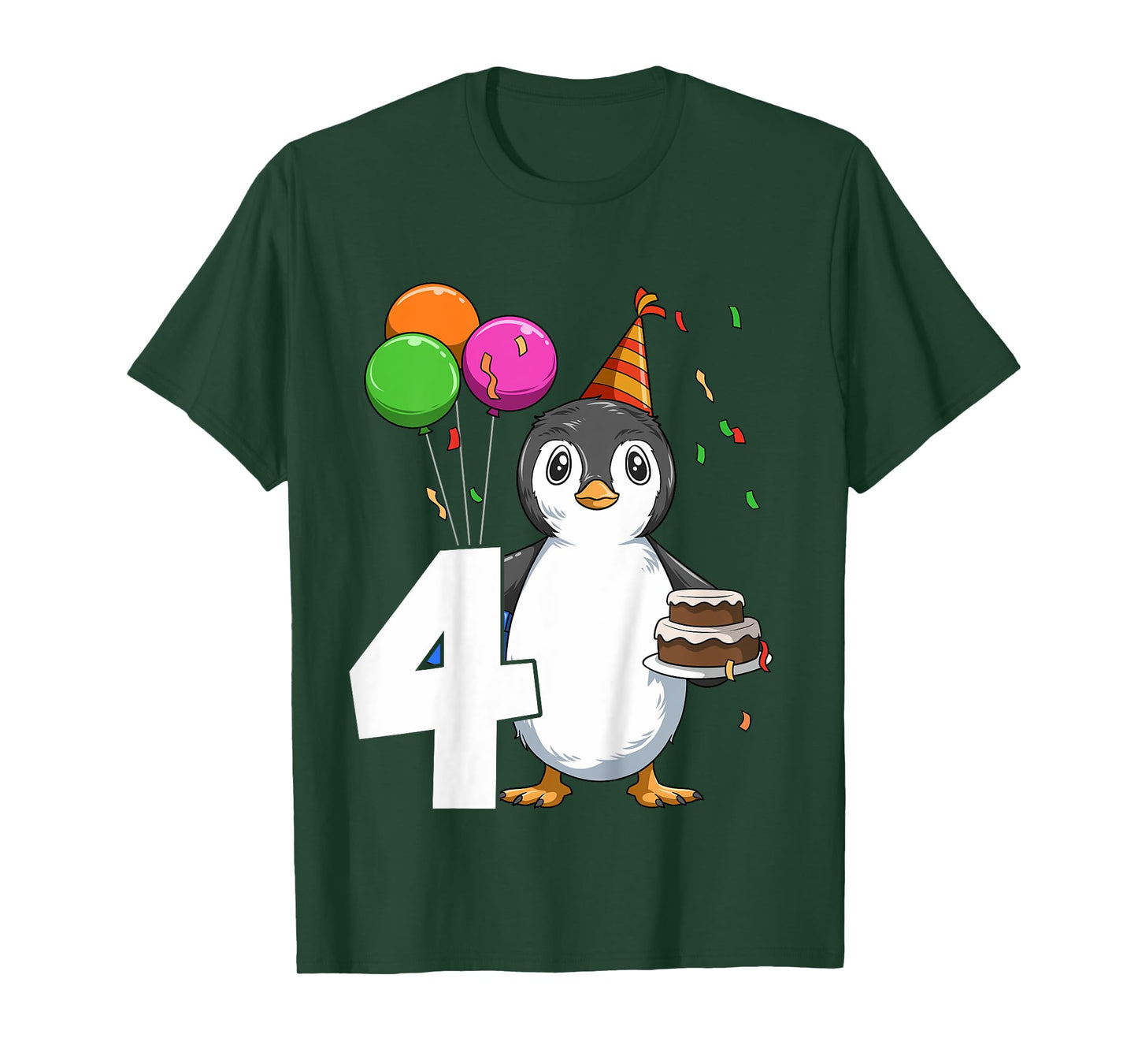 Penguin Birthday 4 Penguin 4th Birthday Outfit Penguin Party T-Shirt