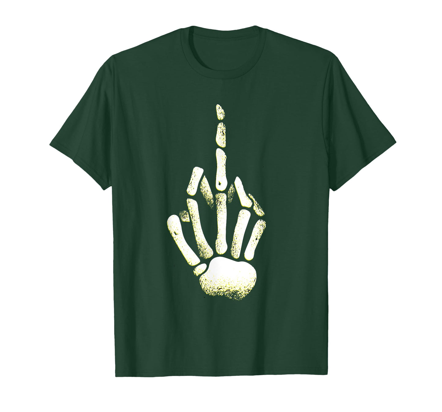 Halloween Skeleton Middle Finger Hand Fuck off T-Shirt