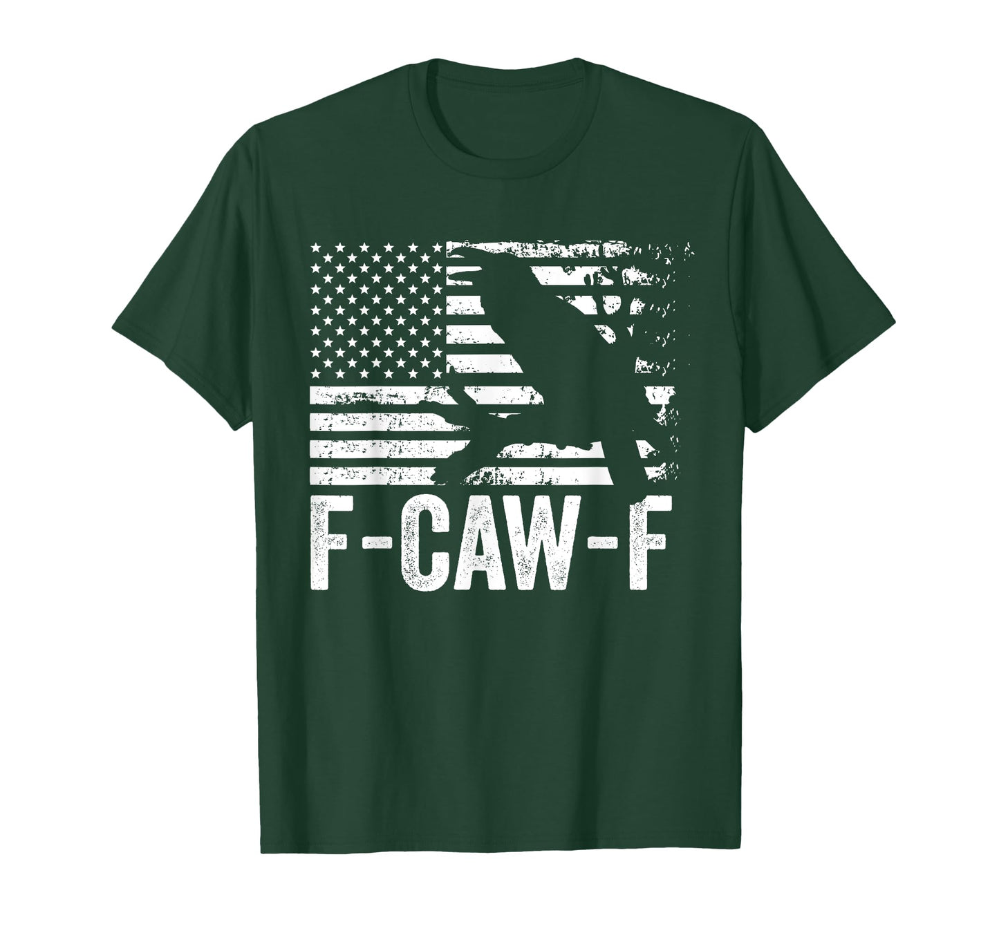 F-Caw-F Black Crow Black Bird Retro USA Flag Vintage F-Caw-F T-Shirt