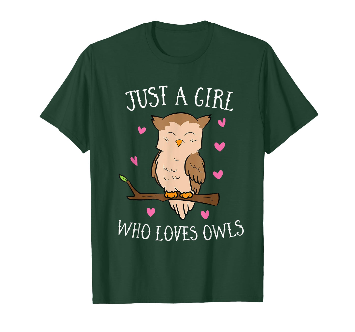 Just a Girl Who Loves Owls Cute Owl Girl T-Shirt