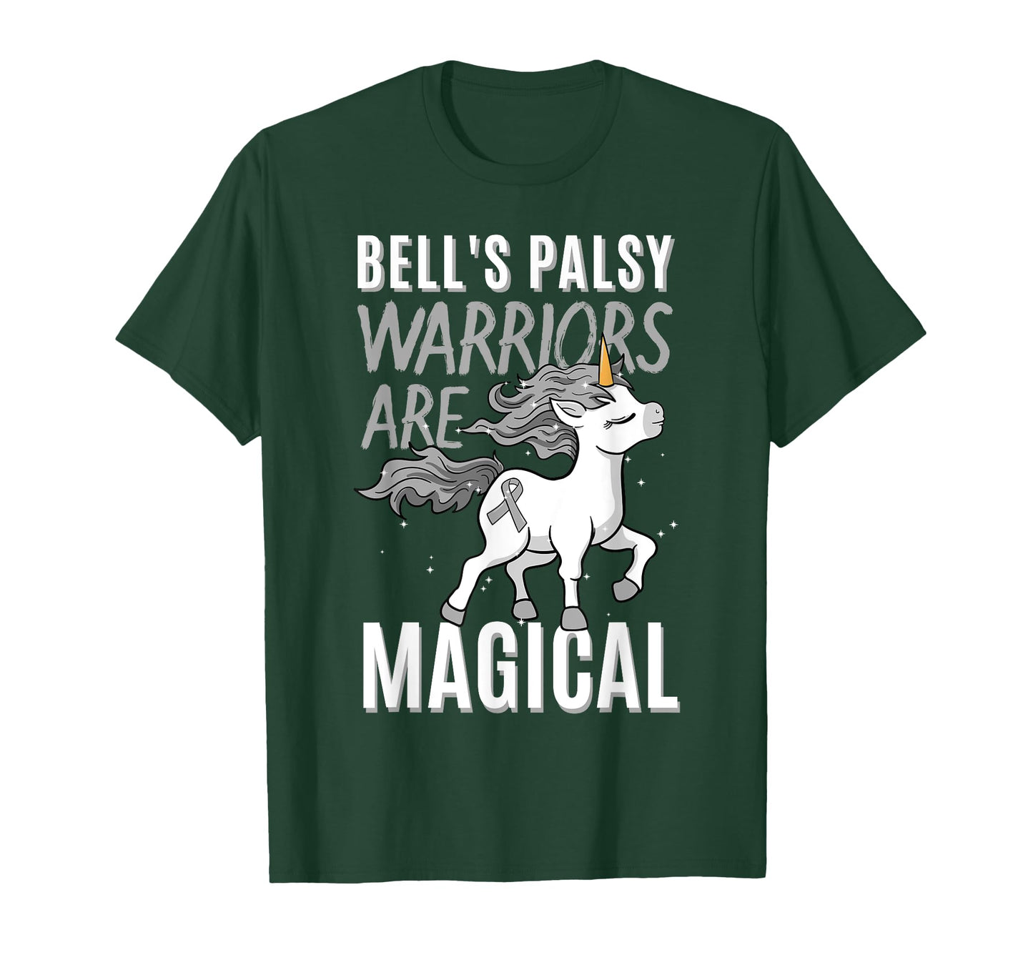 Bell's Palsy Warrior Idiopathic Facial Paralysis Unicorn T-Shirt