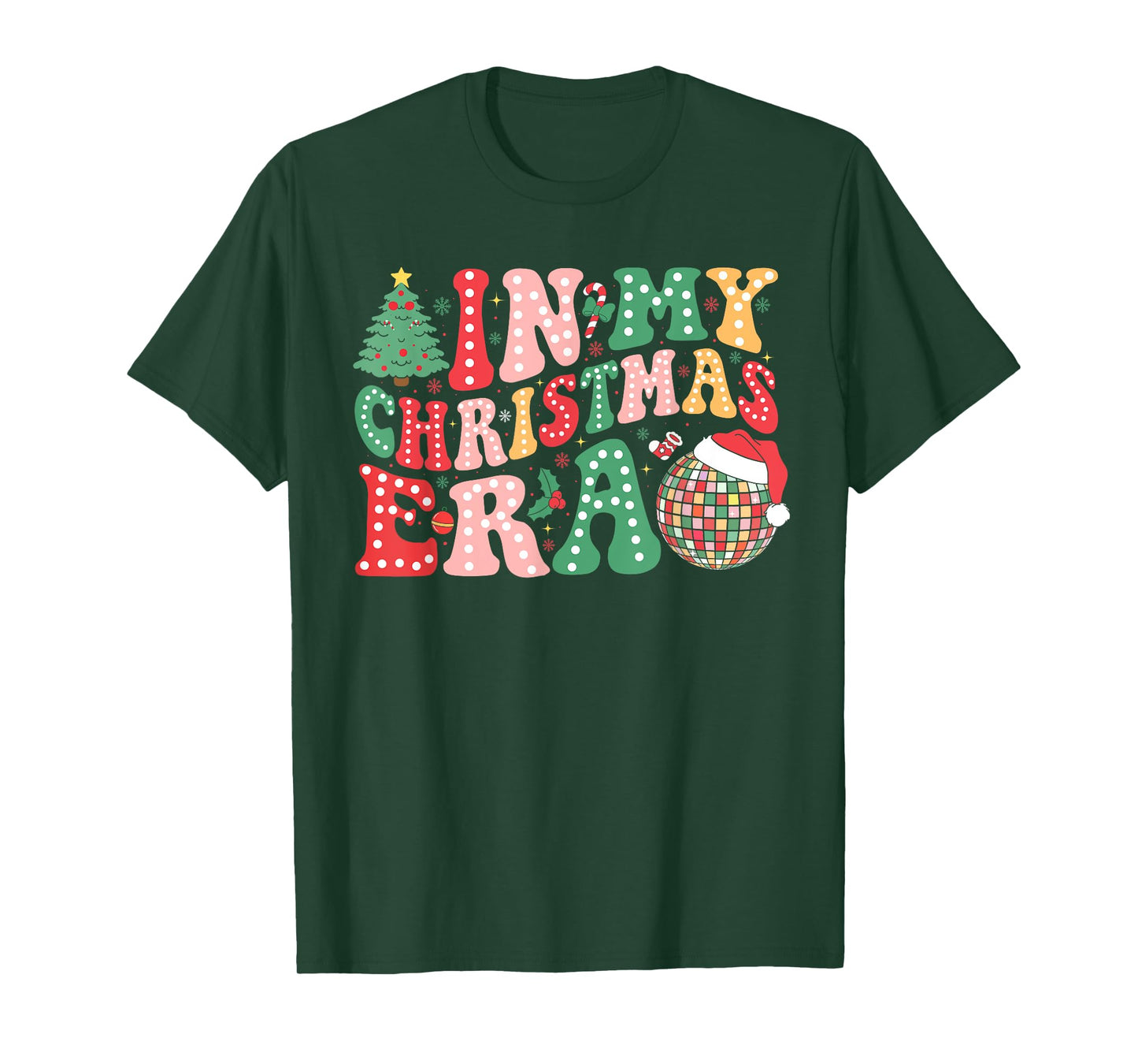 In My Christmas Era Funny Santa Hat Xmas Family Men Women T-Shirt